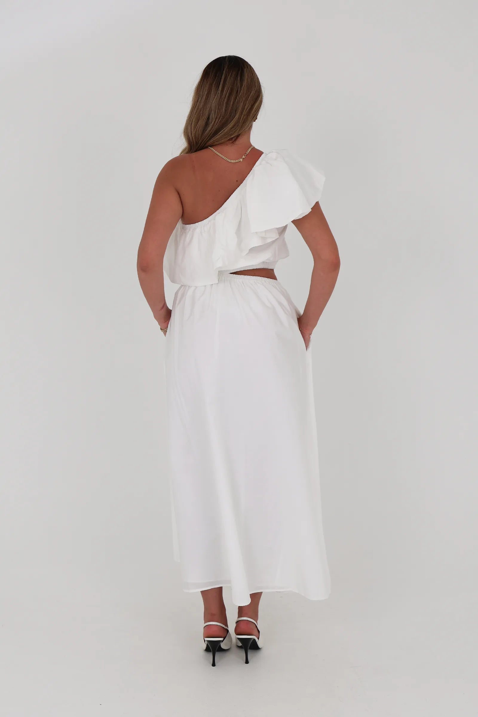 Fustan chic white bridal