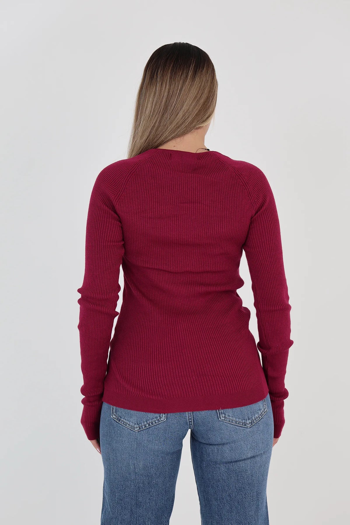 Bluze v-neck knit