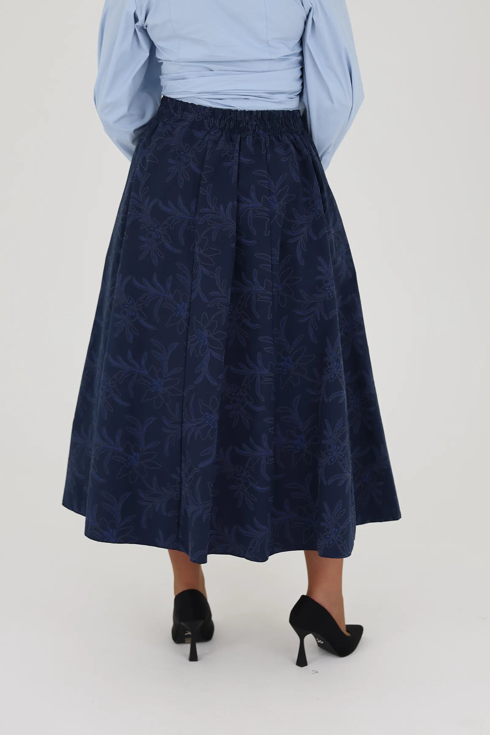 Fund floral midi