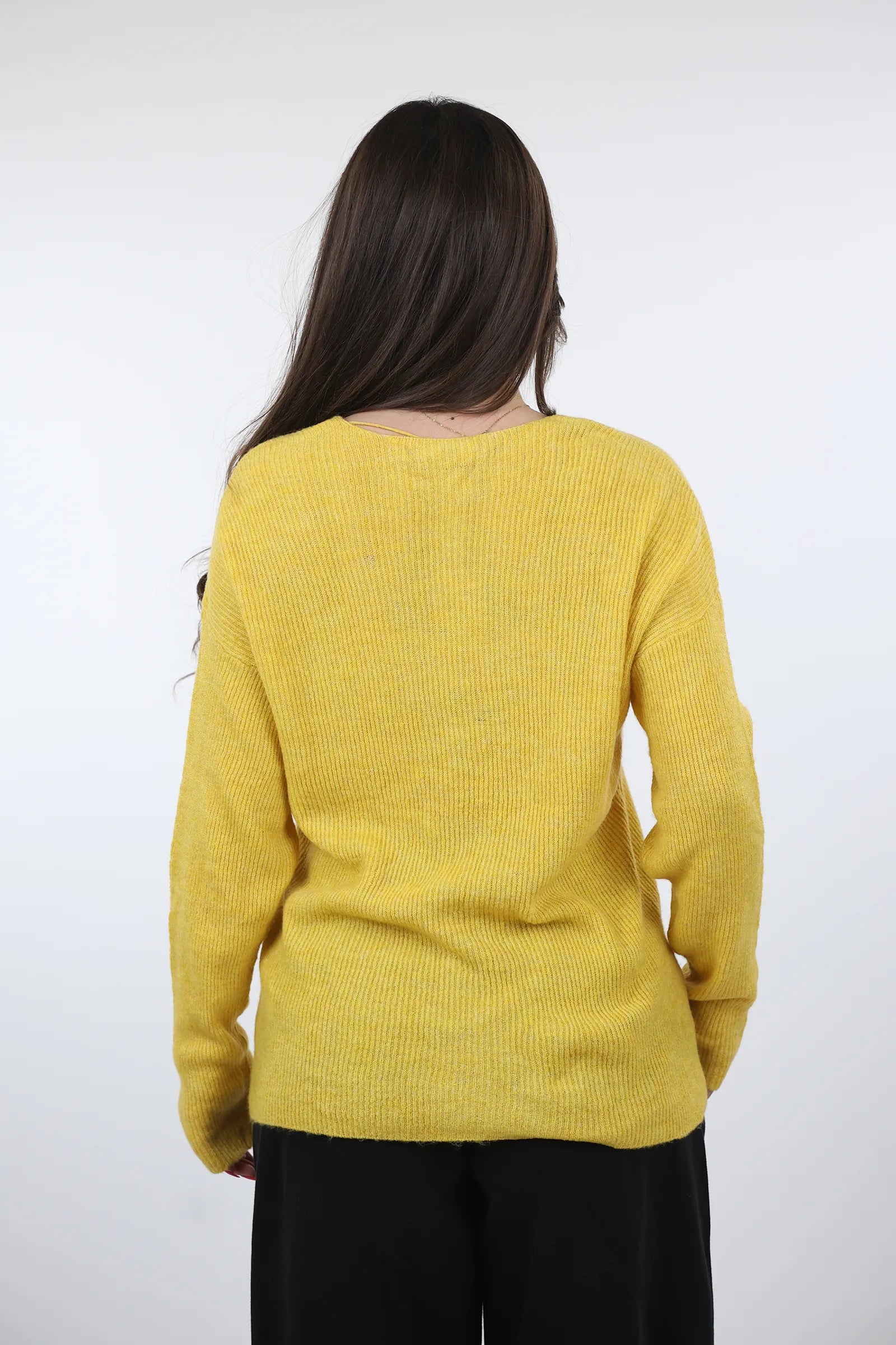 XHEMPER Deep V Knit