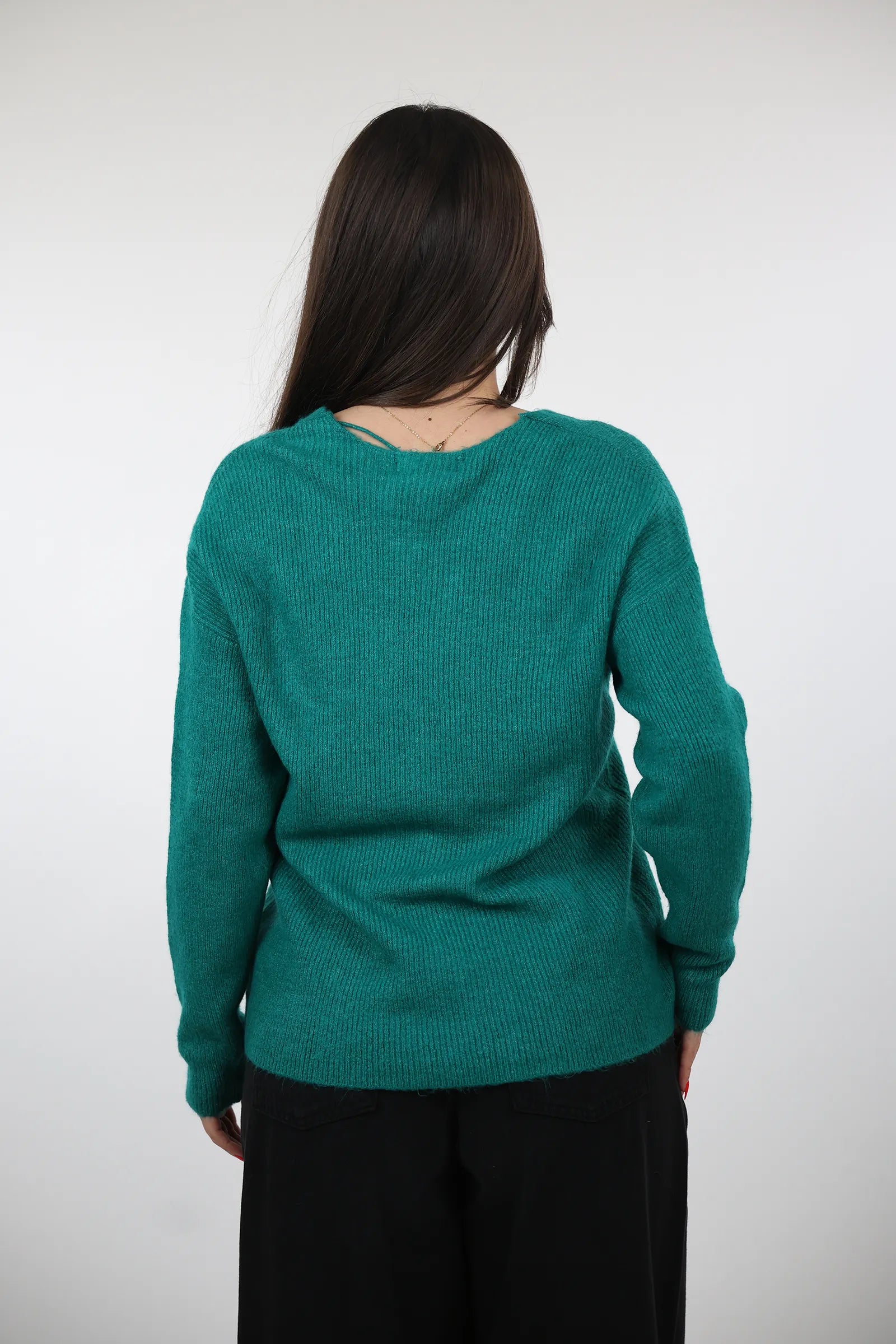 XHEMPER Deep V Knit