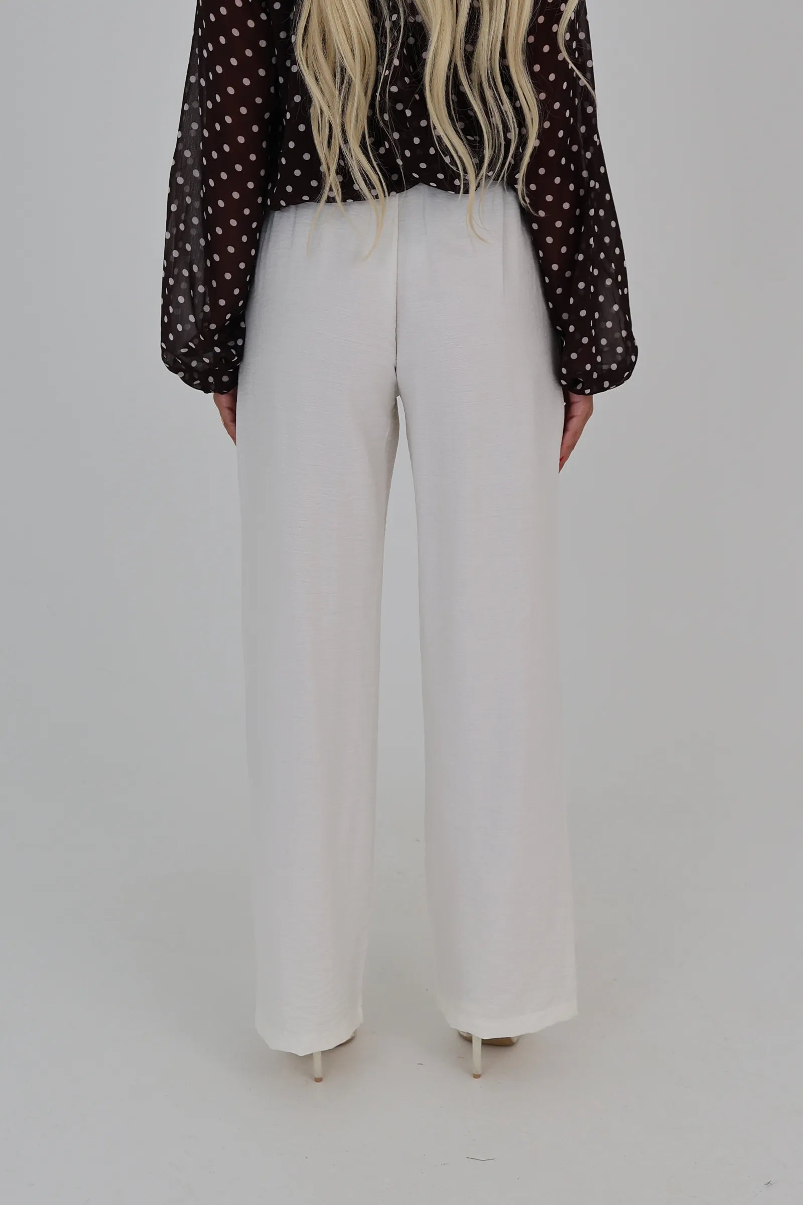 Pantallona linen wide leg