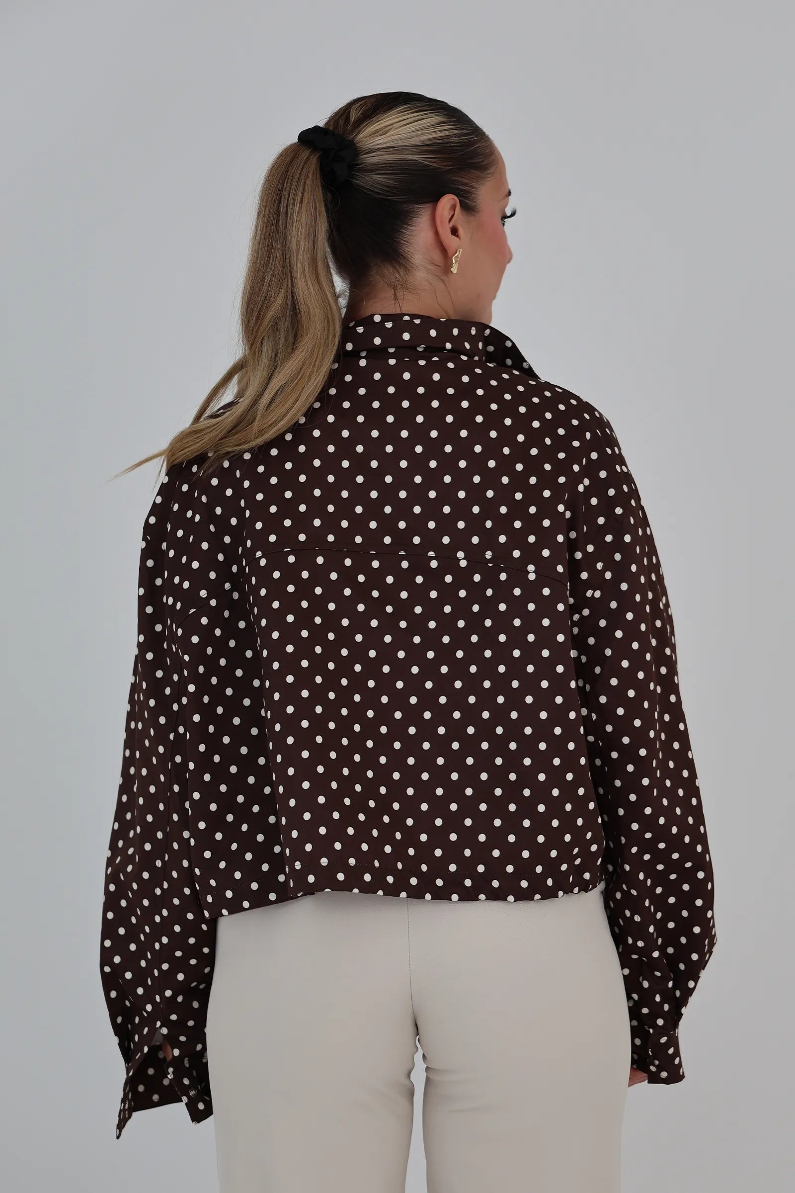 Jakne brown crop coat