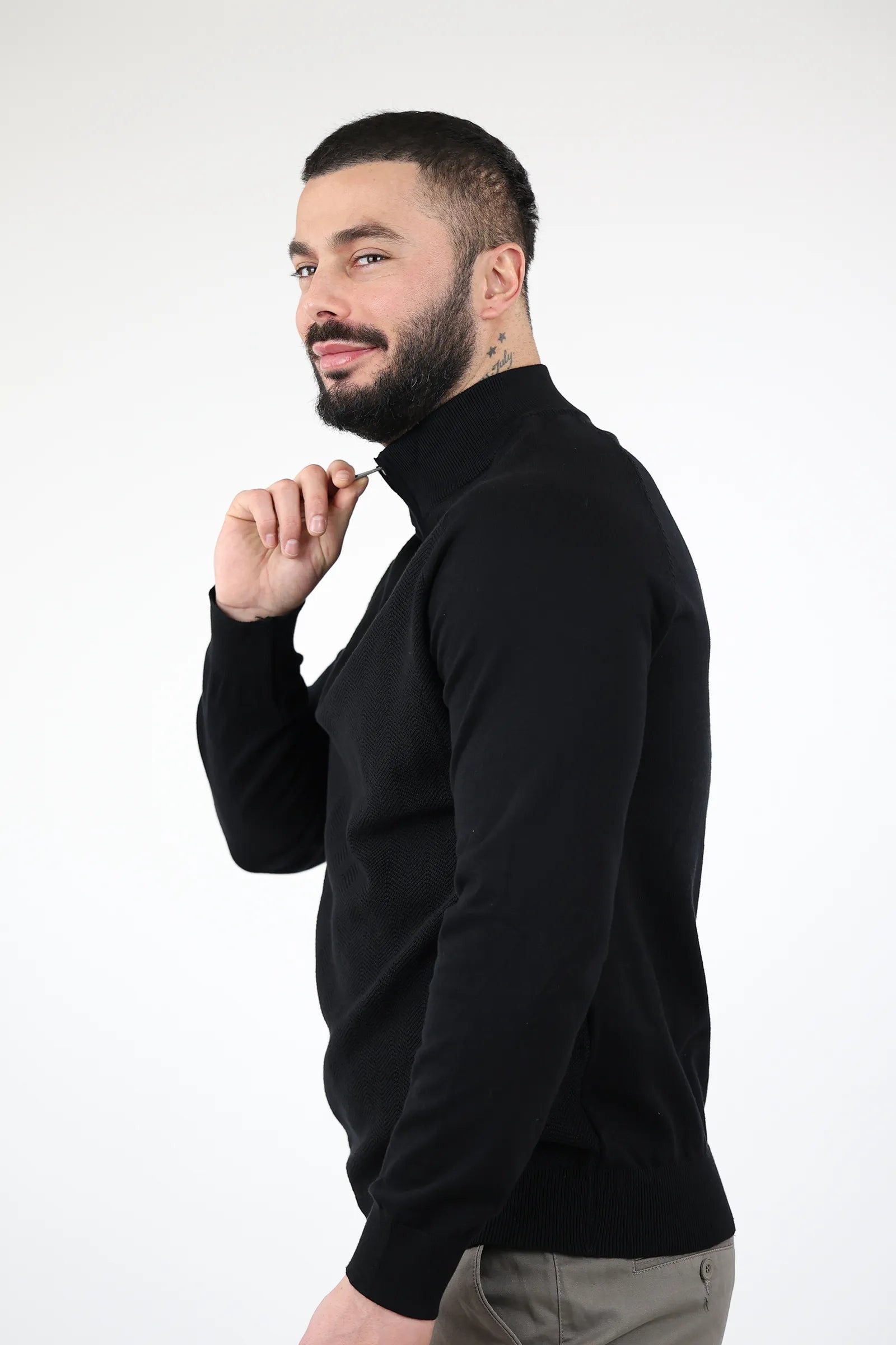 XHEMPER zip top knit