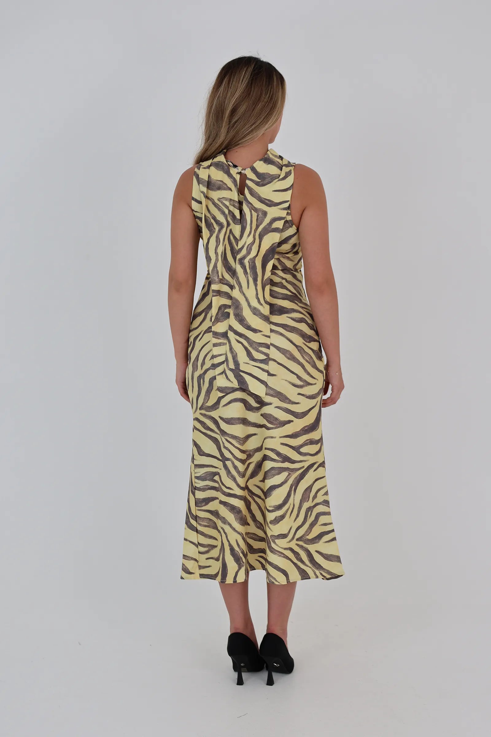 Fustan yellow zebra