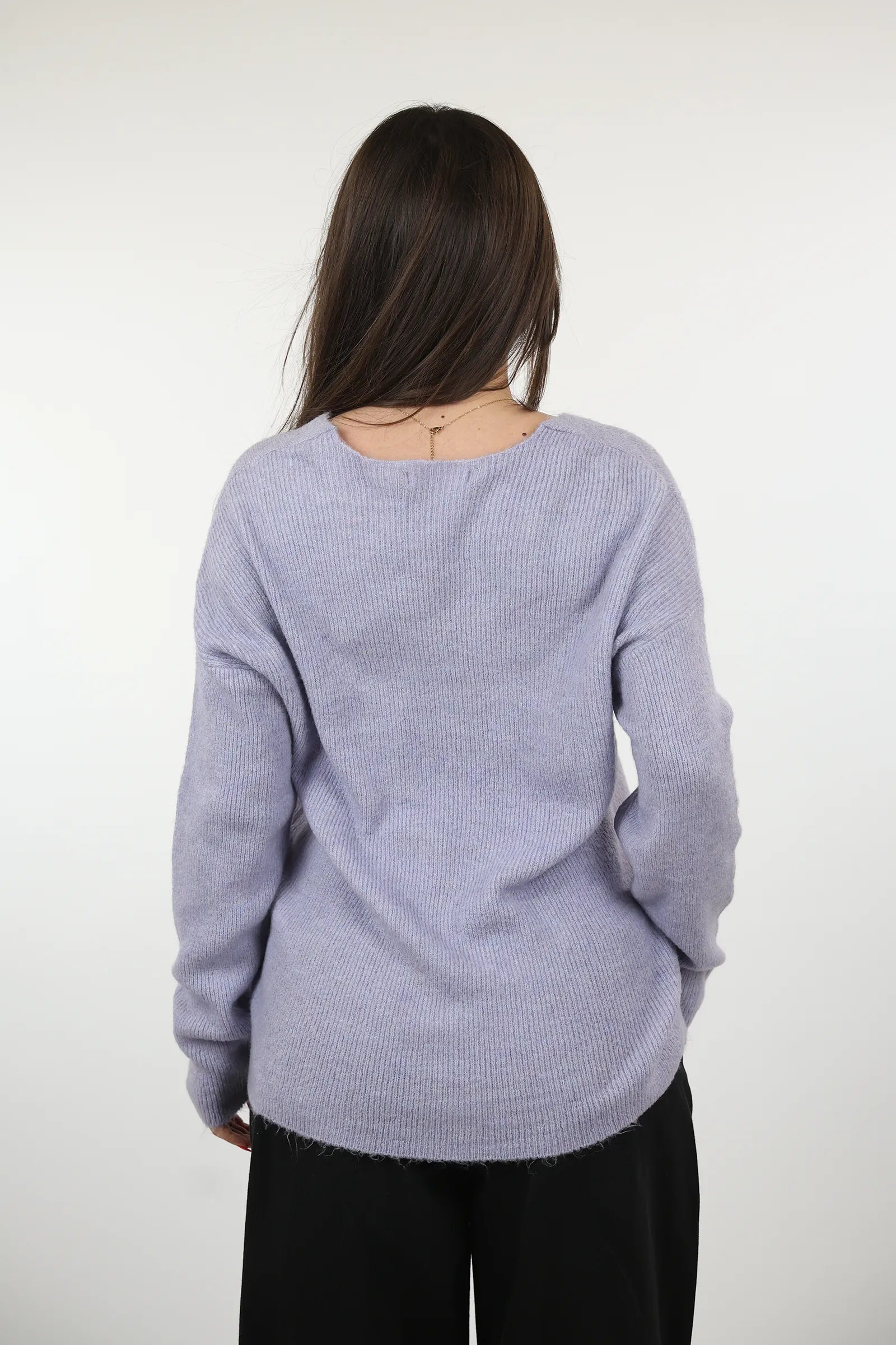 XHEMPER Deep V Knit