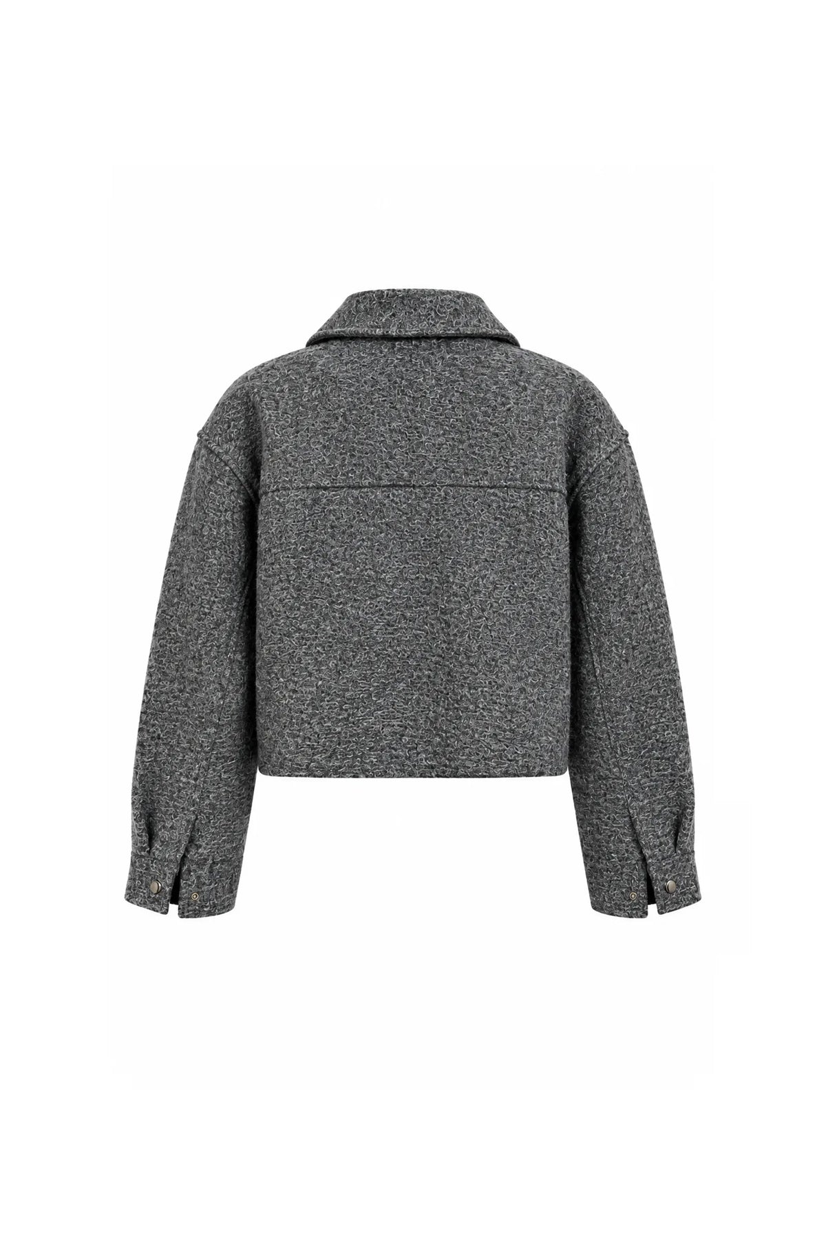 Jakne wool look zip up