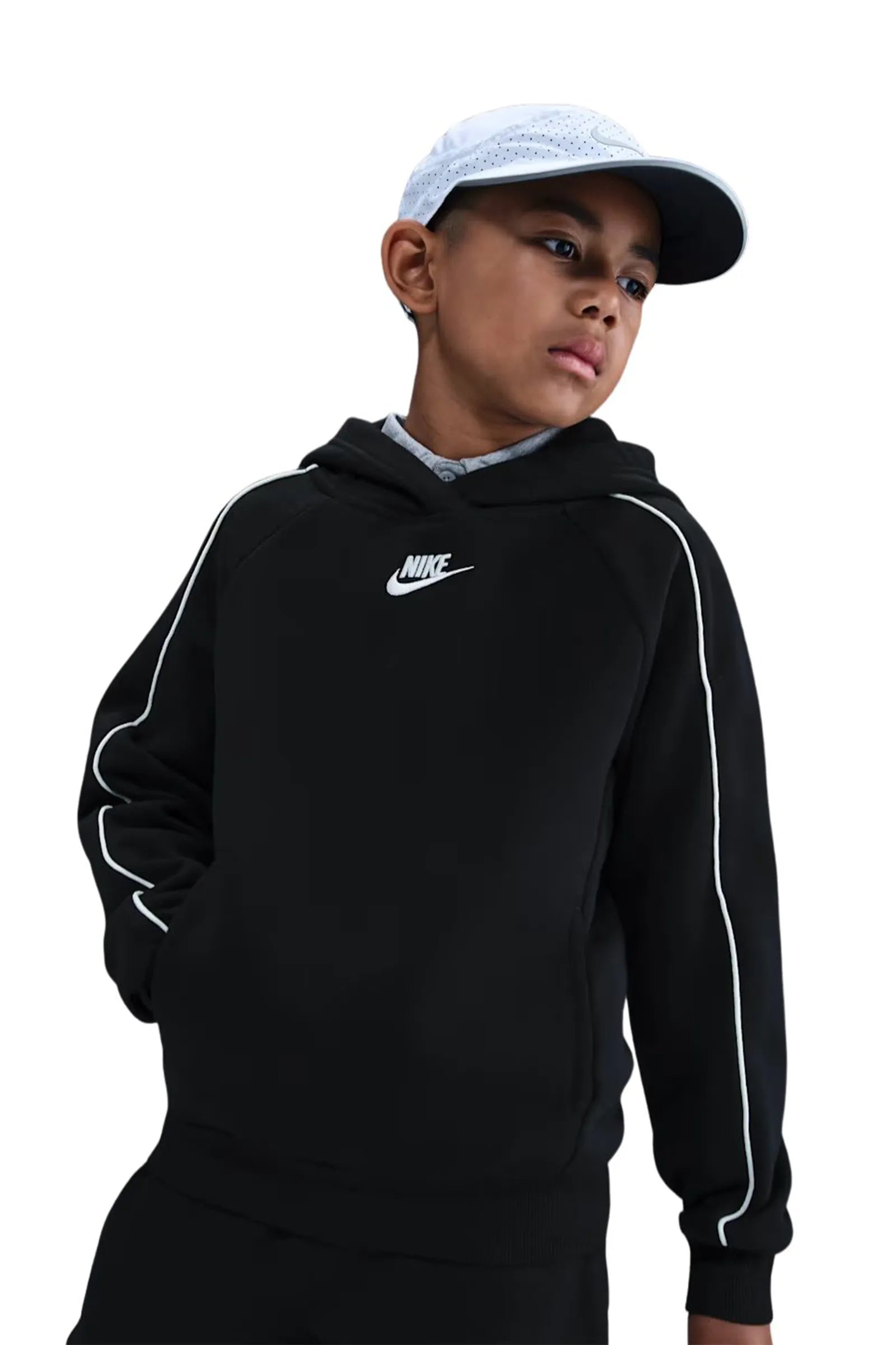 Set nike sportswear club fleece big kids' hooded tracksuit HQ9318-010