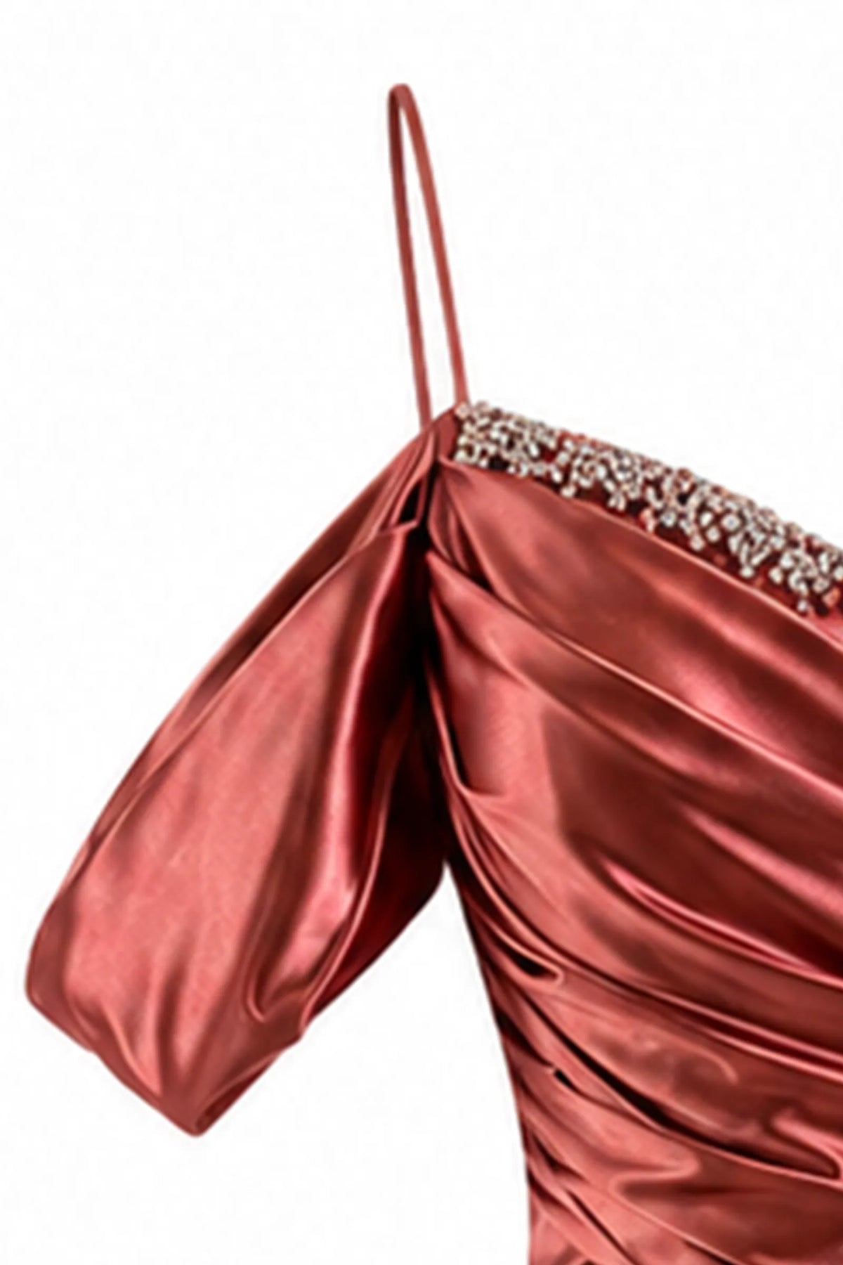 Fustan saten halter