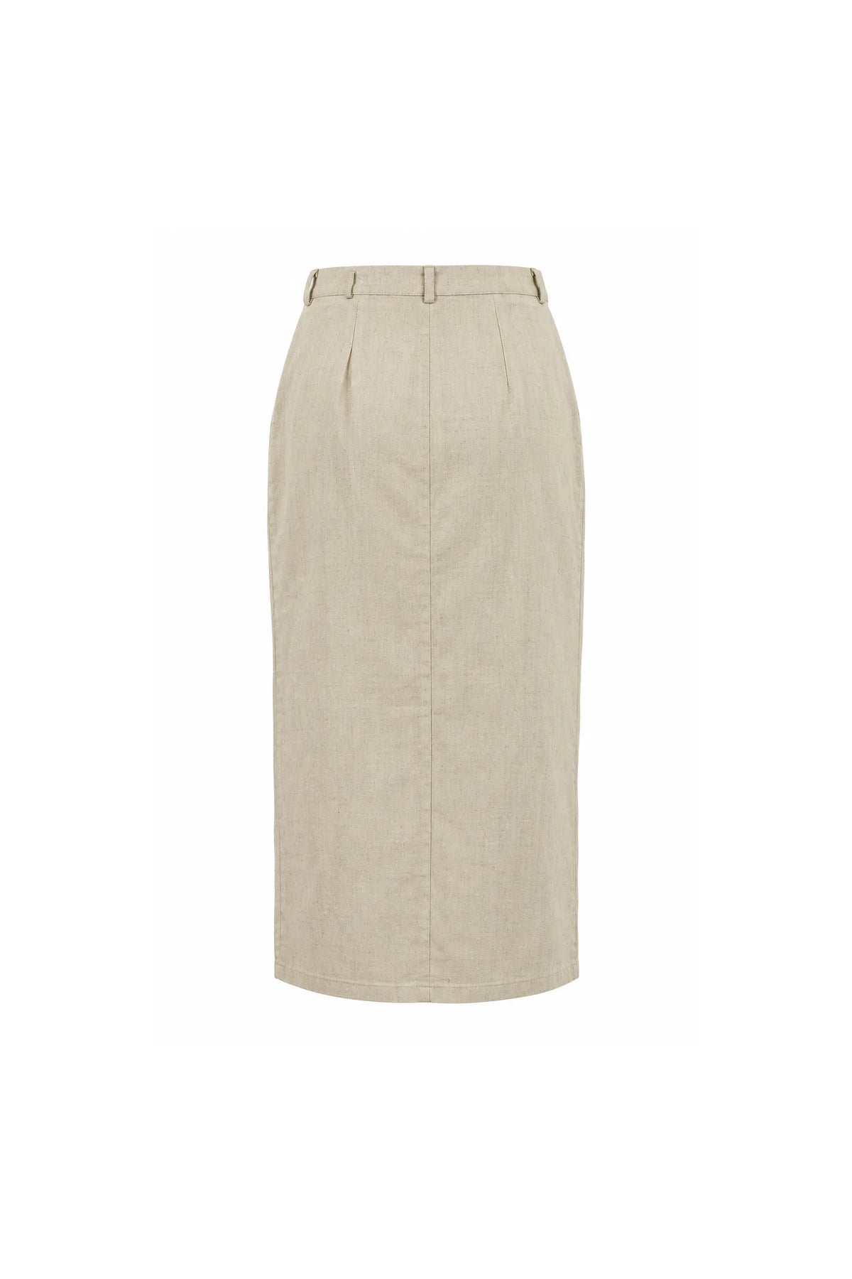 Fund front slit midi