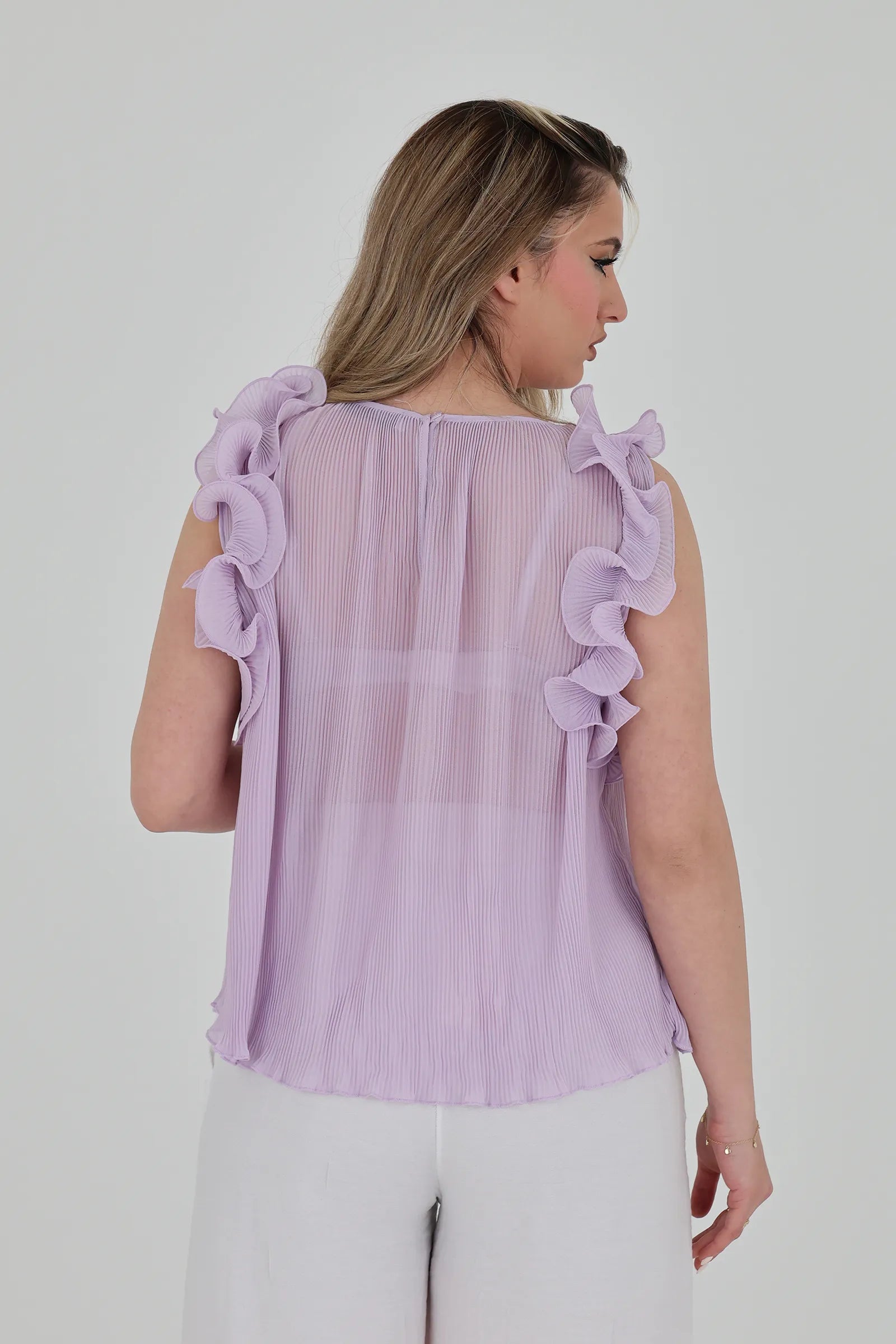 Maice ruffle sleeve