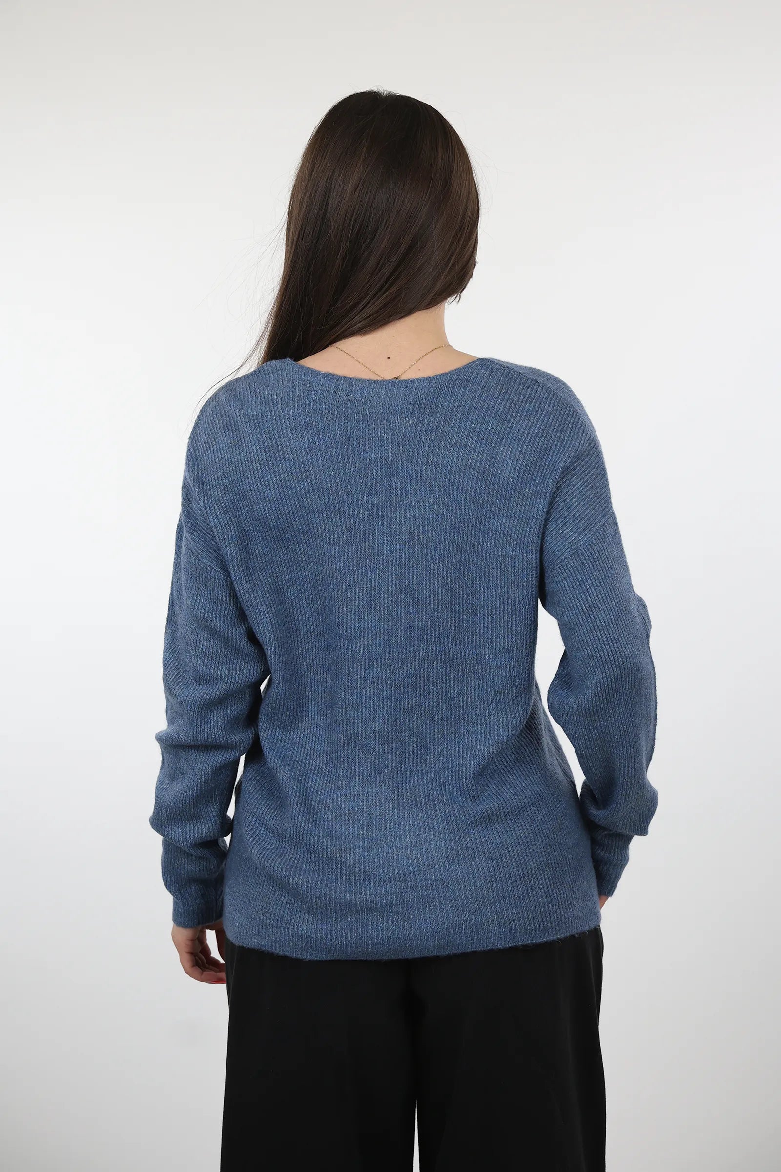 XHEMPER Deep V Knit