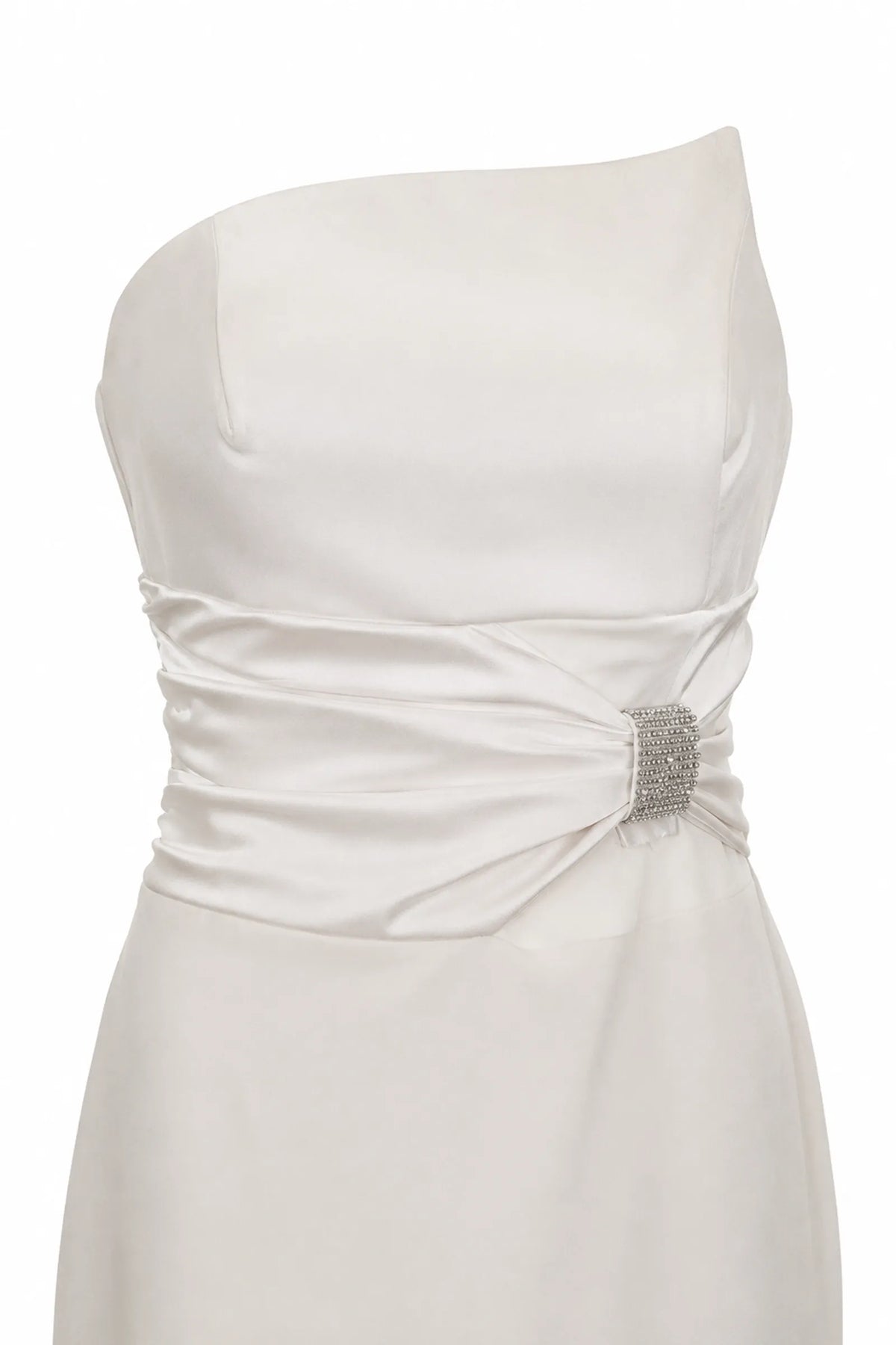 Fustan drappen shoulder