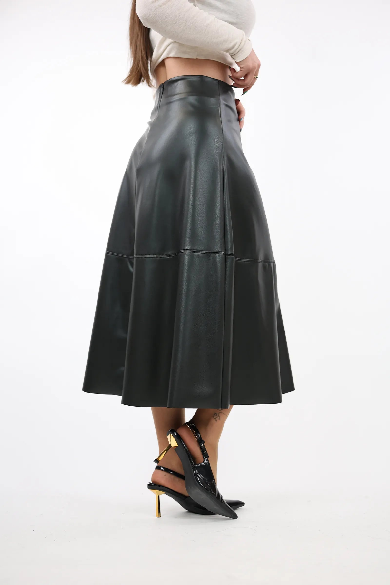 FUND LEATHER MIDI