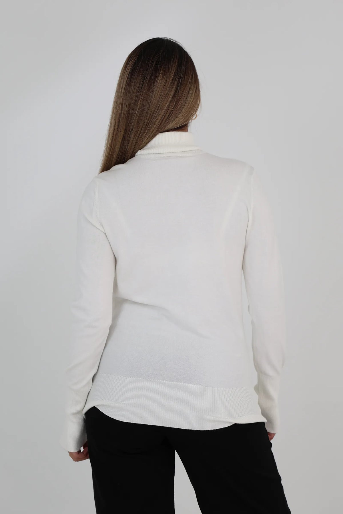Rrollke mock neck top