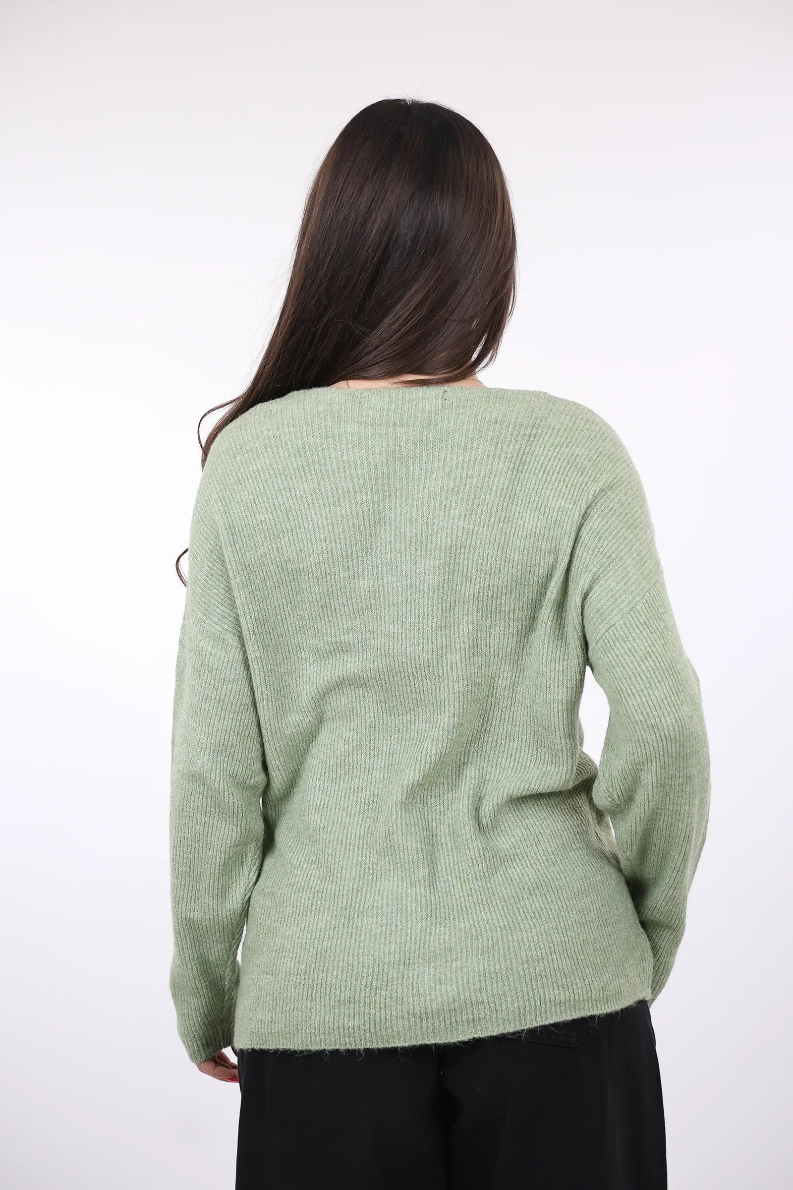 XHEMPER Deep V Knit