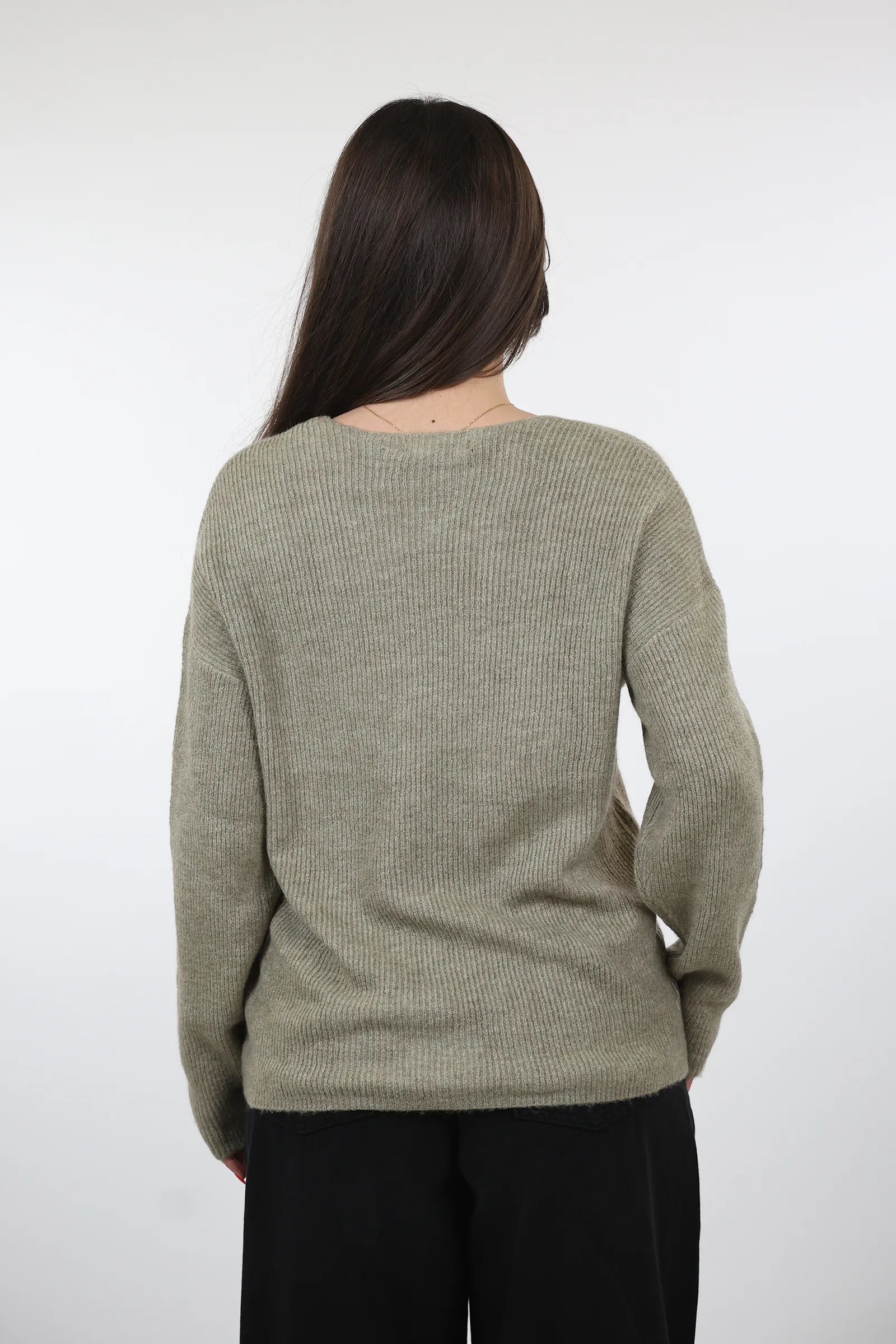 XHEMPER Deep V Knit