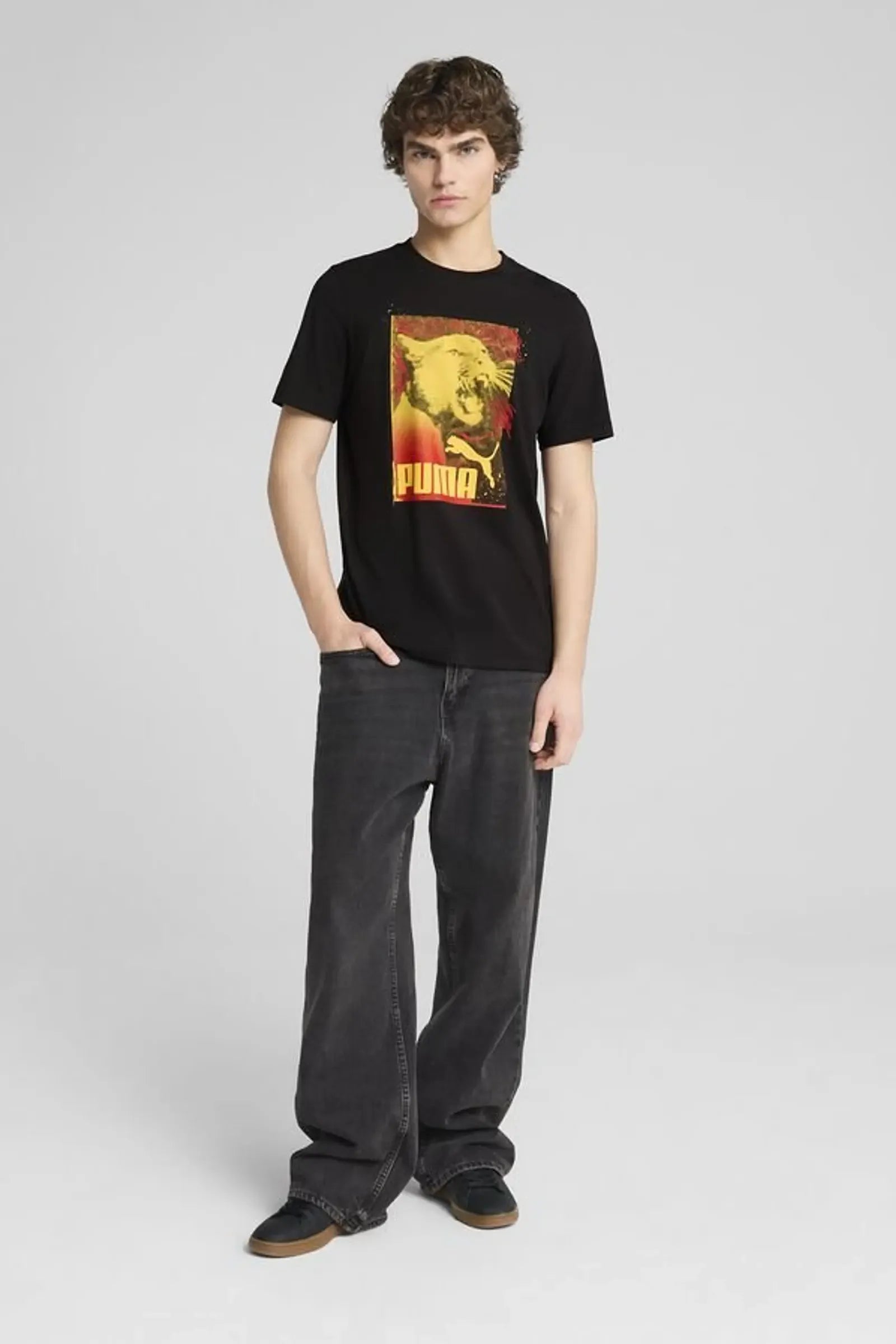 MAICË PUMA GRAPHICS - PRINT T-SHIRT - BLACK