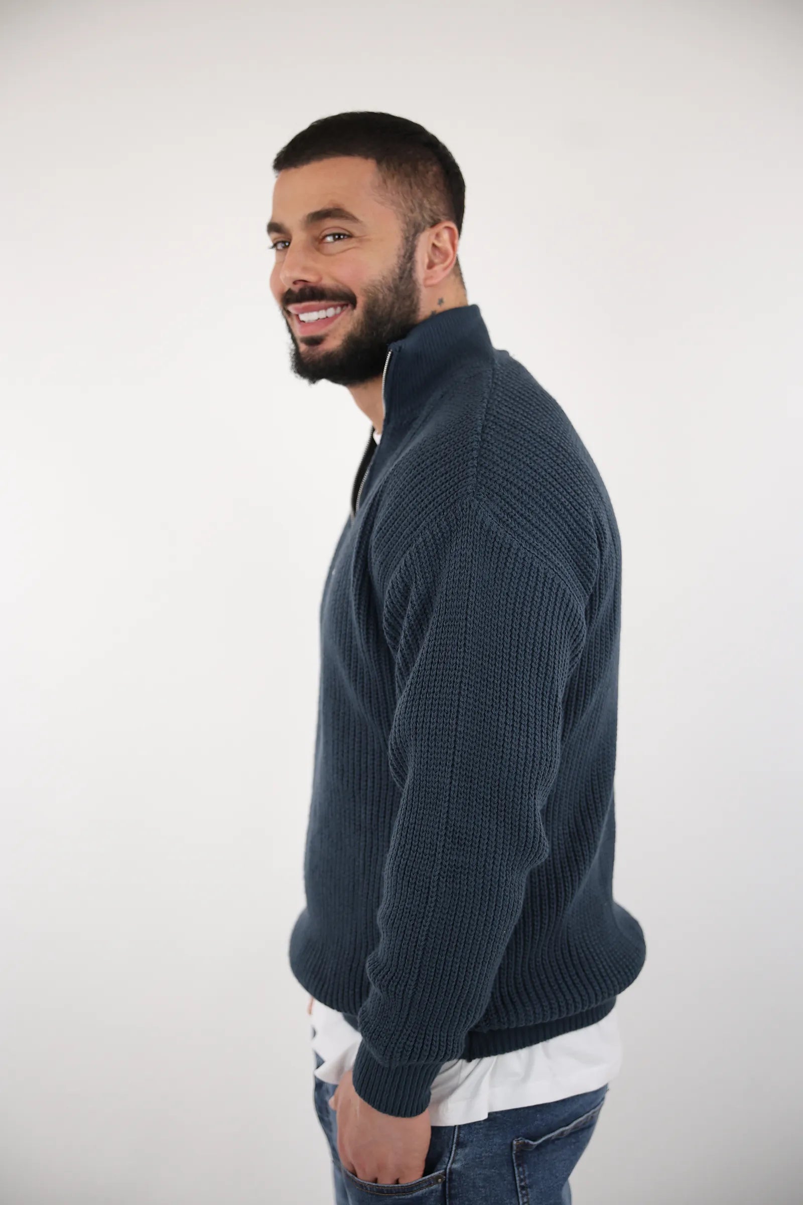 XHEMPER HALF-ZIP SWEATER