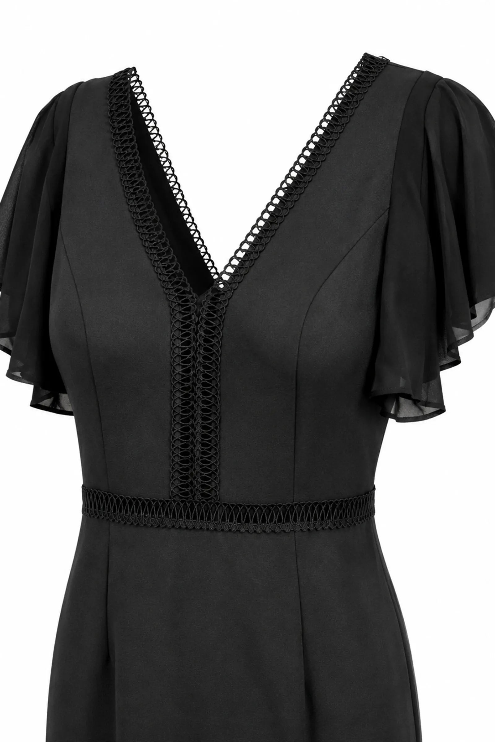 Fustan flutter sleeves