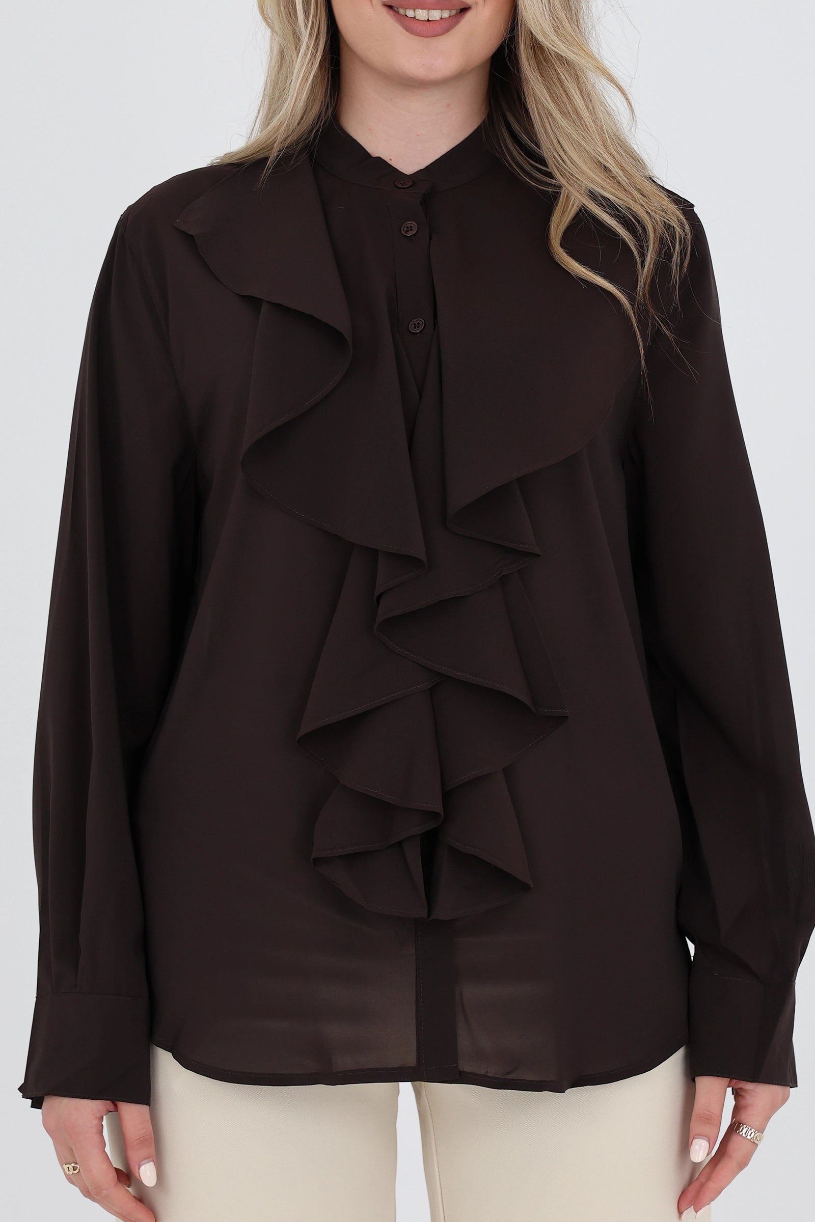 Kemishe ruffle front