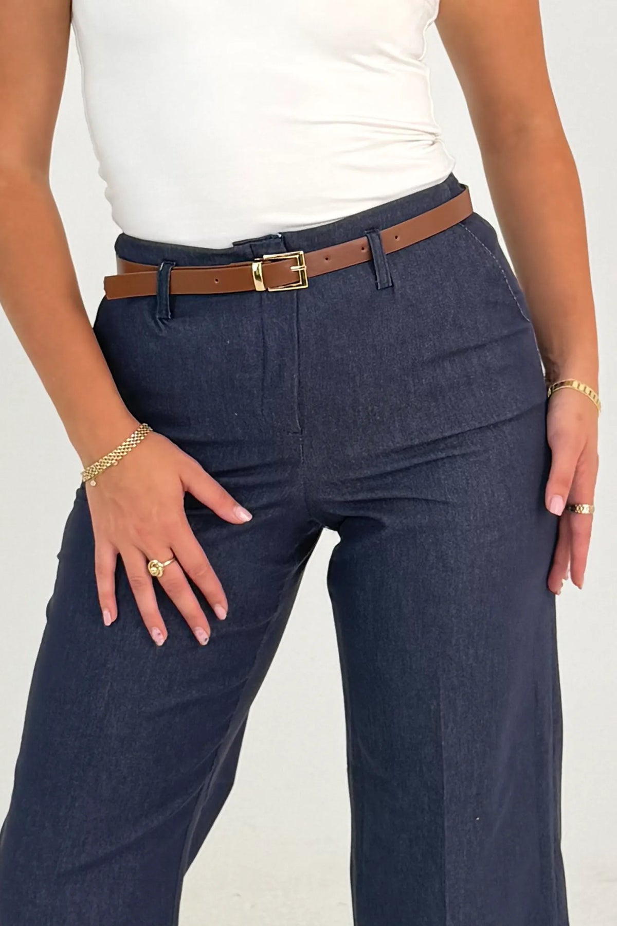 Pantallona gold buckle