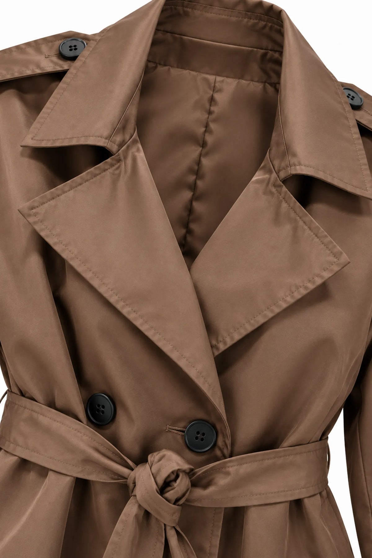 Mantil self tie waist