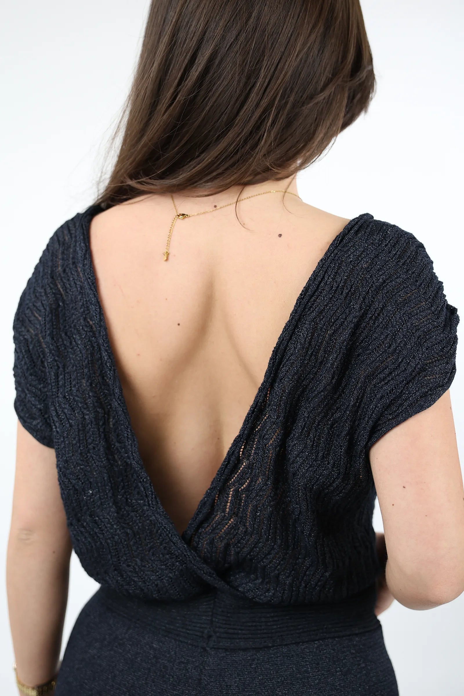 Kombinezon shimmer knit wide leg