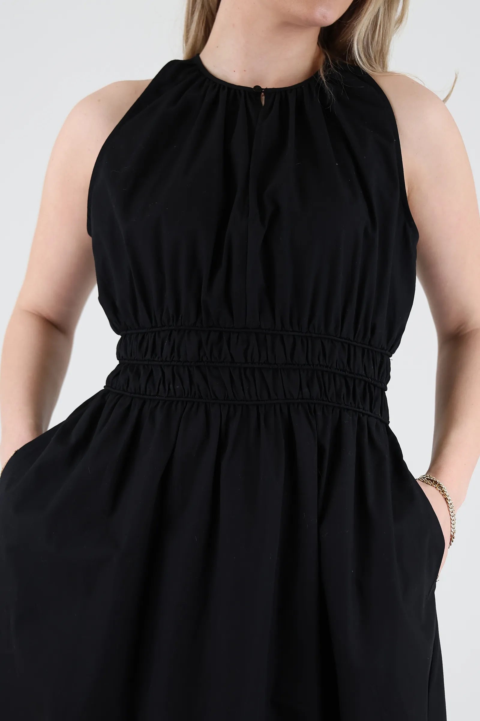 Fustan gathered waist