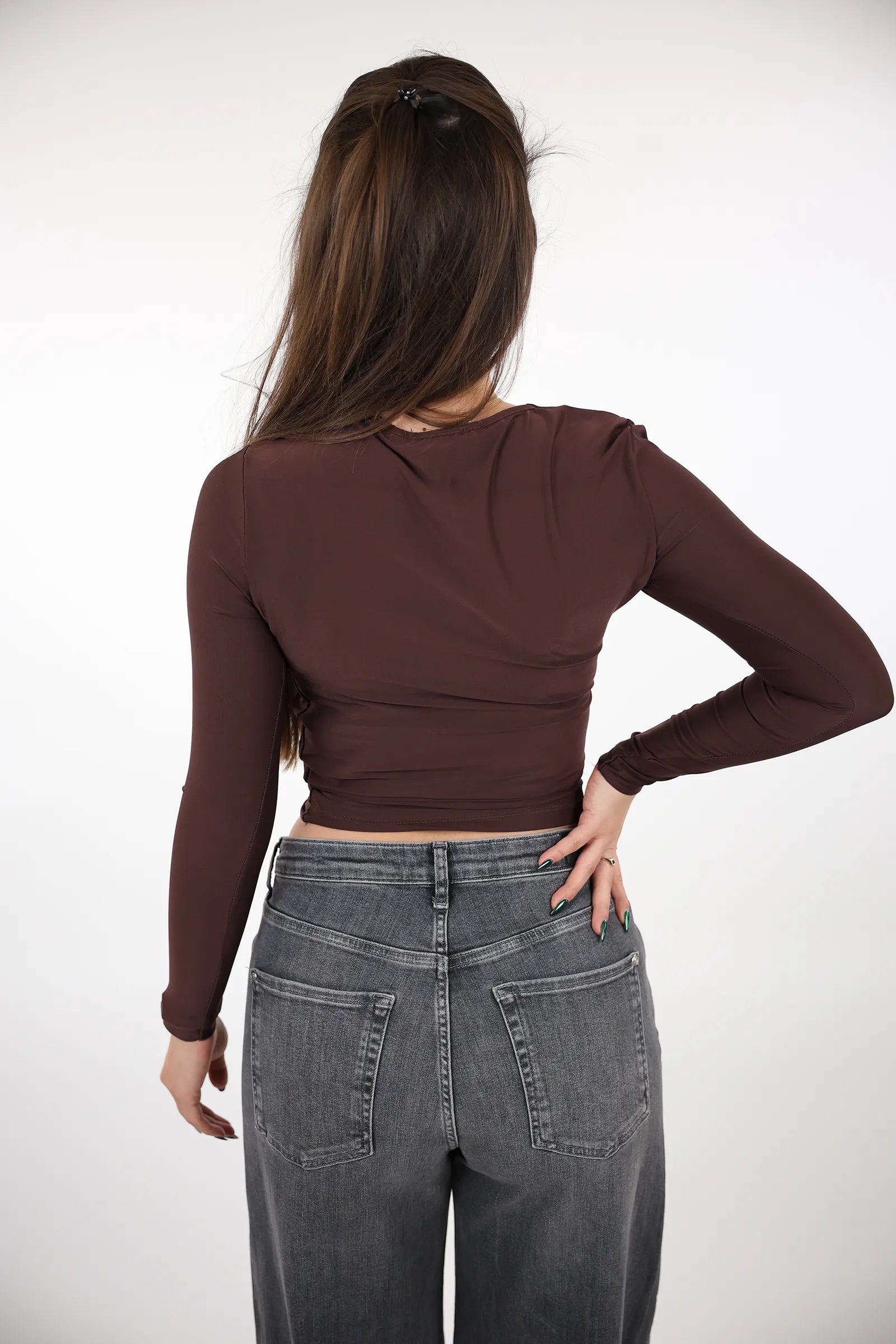 BLUZË Ruched Crop Top