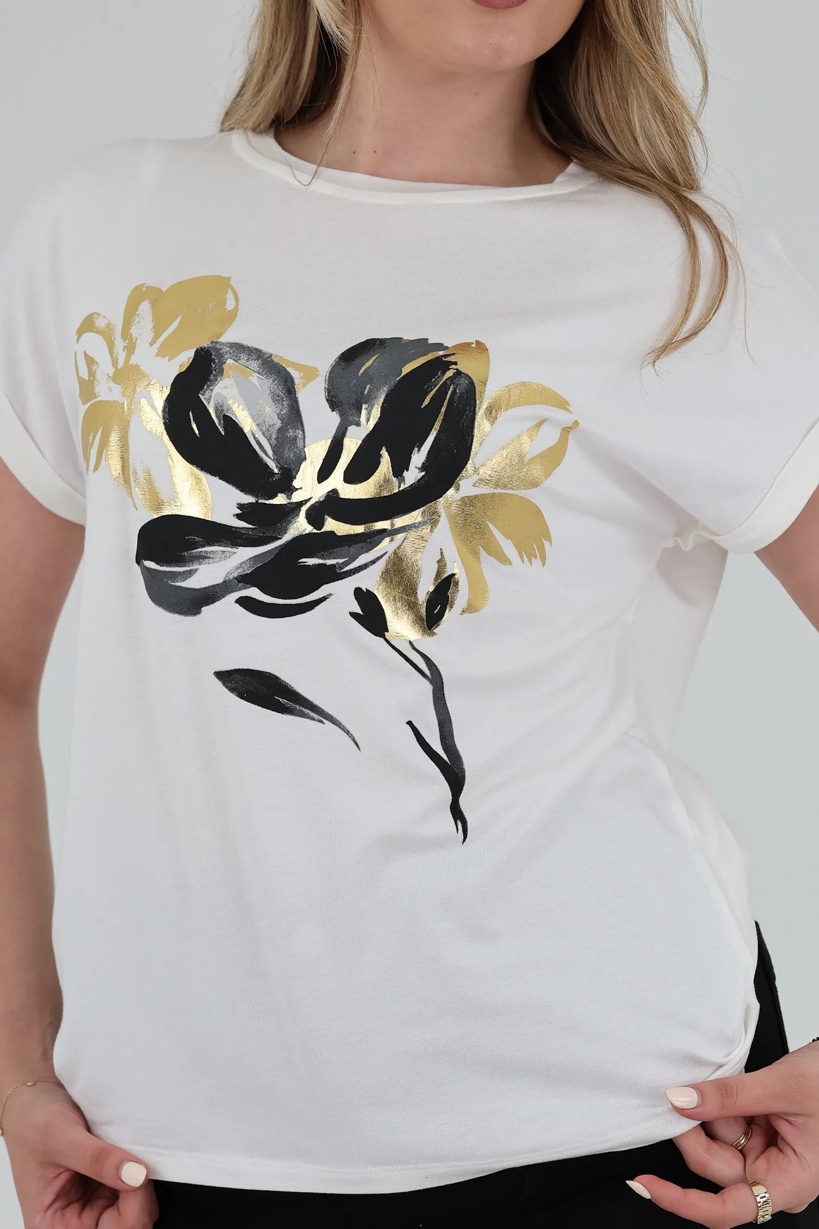 Maice gold foil floral