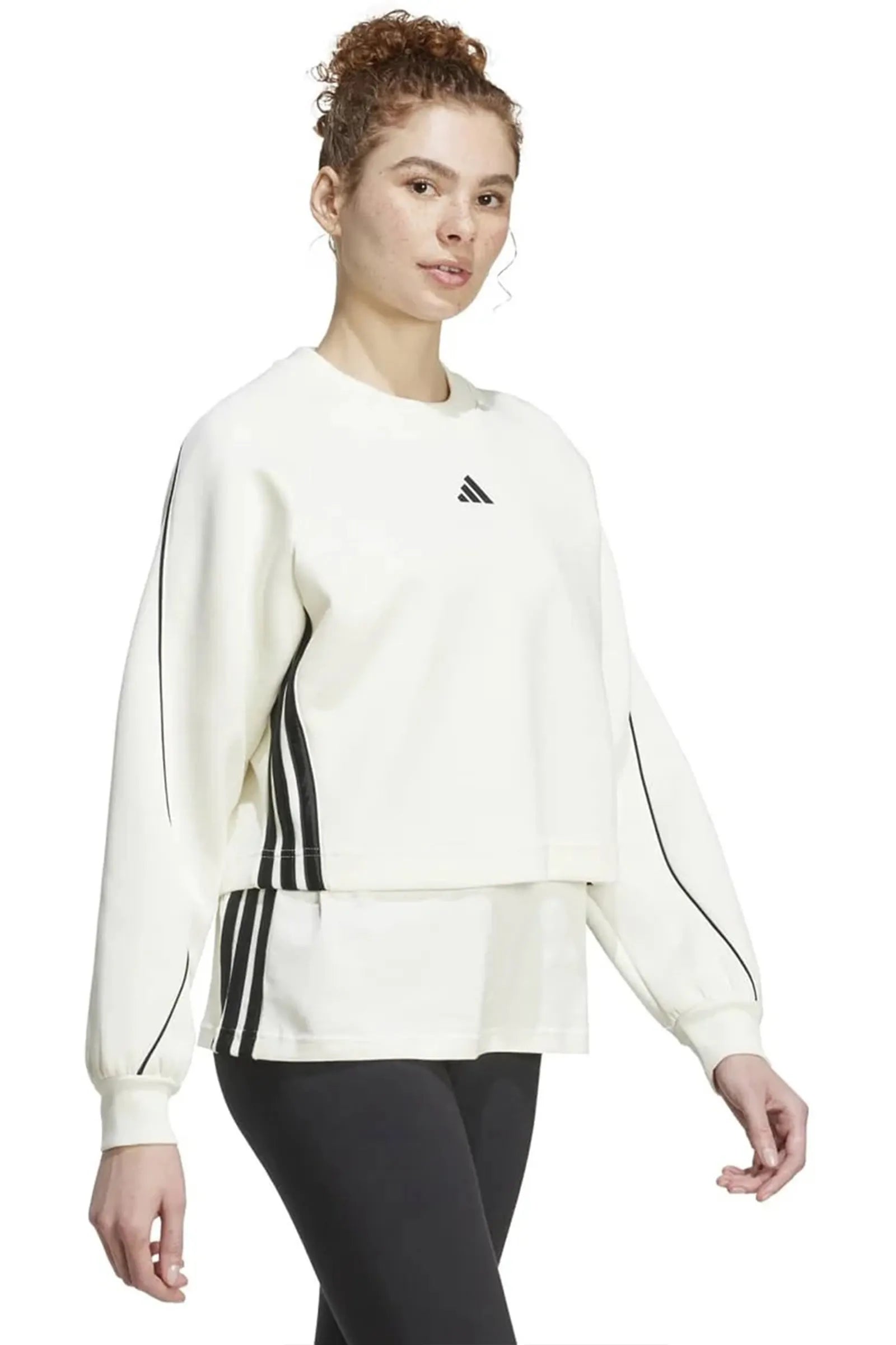 DUKS ADIDAS Stadium 3-Stripes Crewneck Sweatshirt