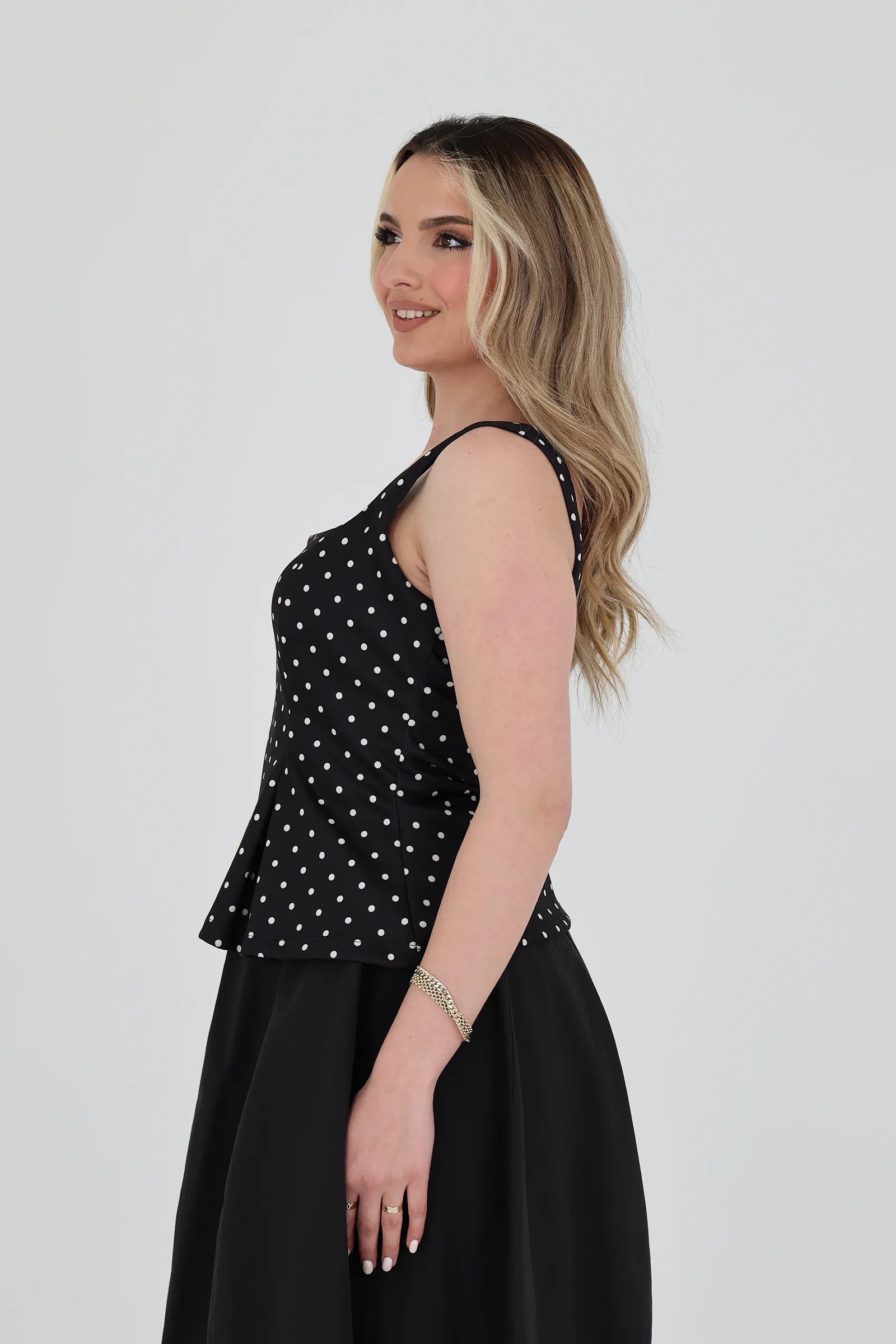 Maice black polka dot