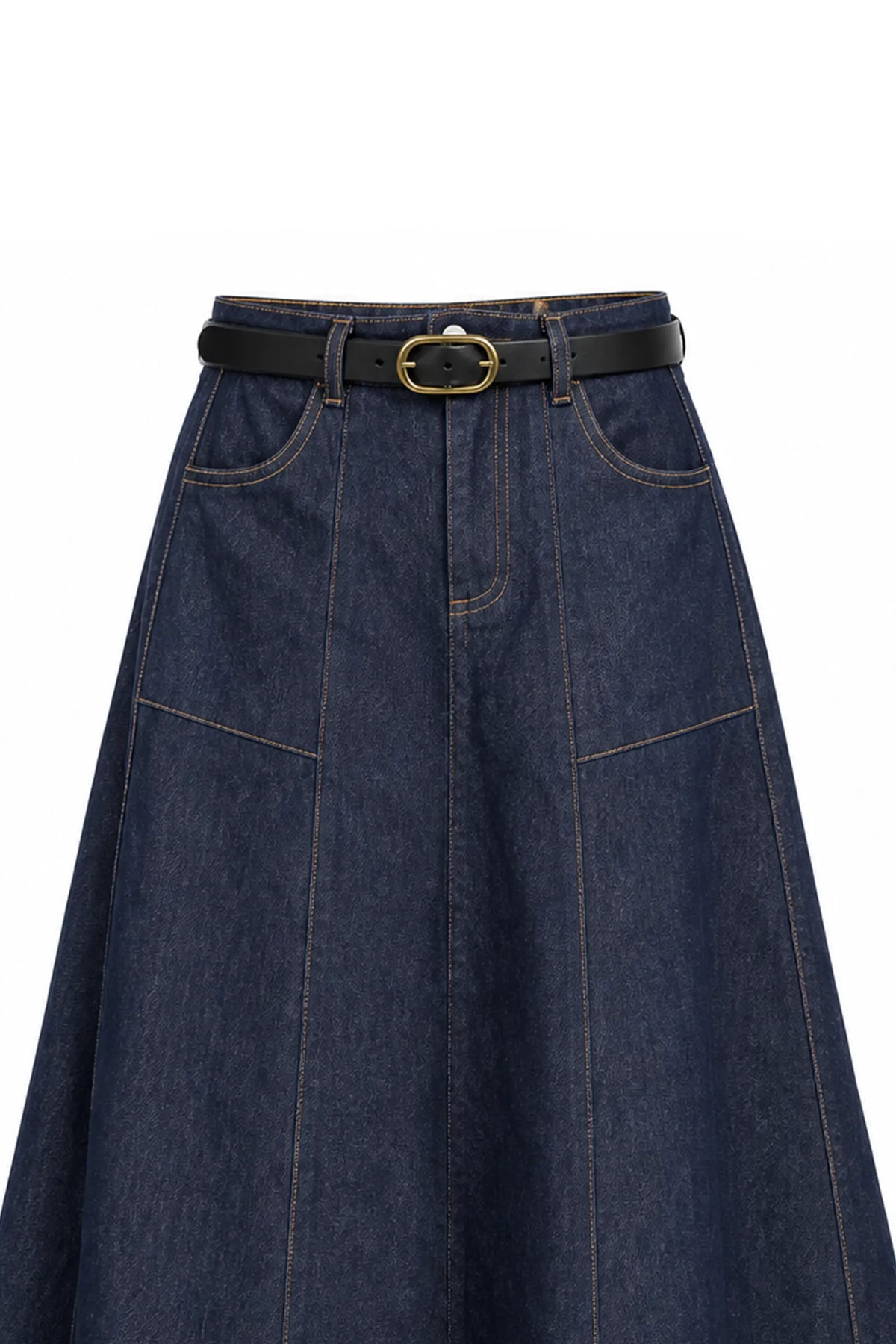 Fund a-line panel denim