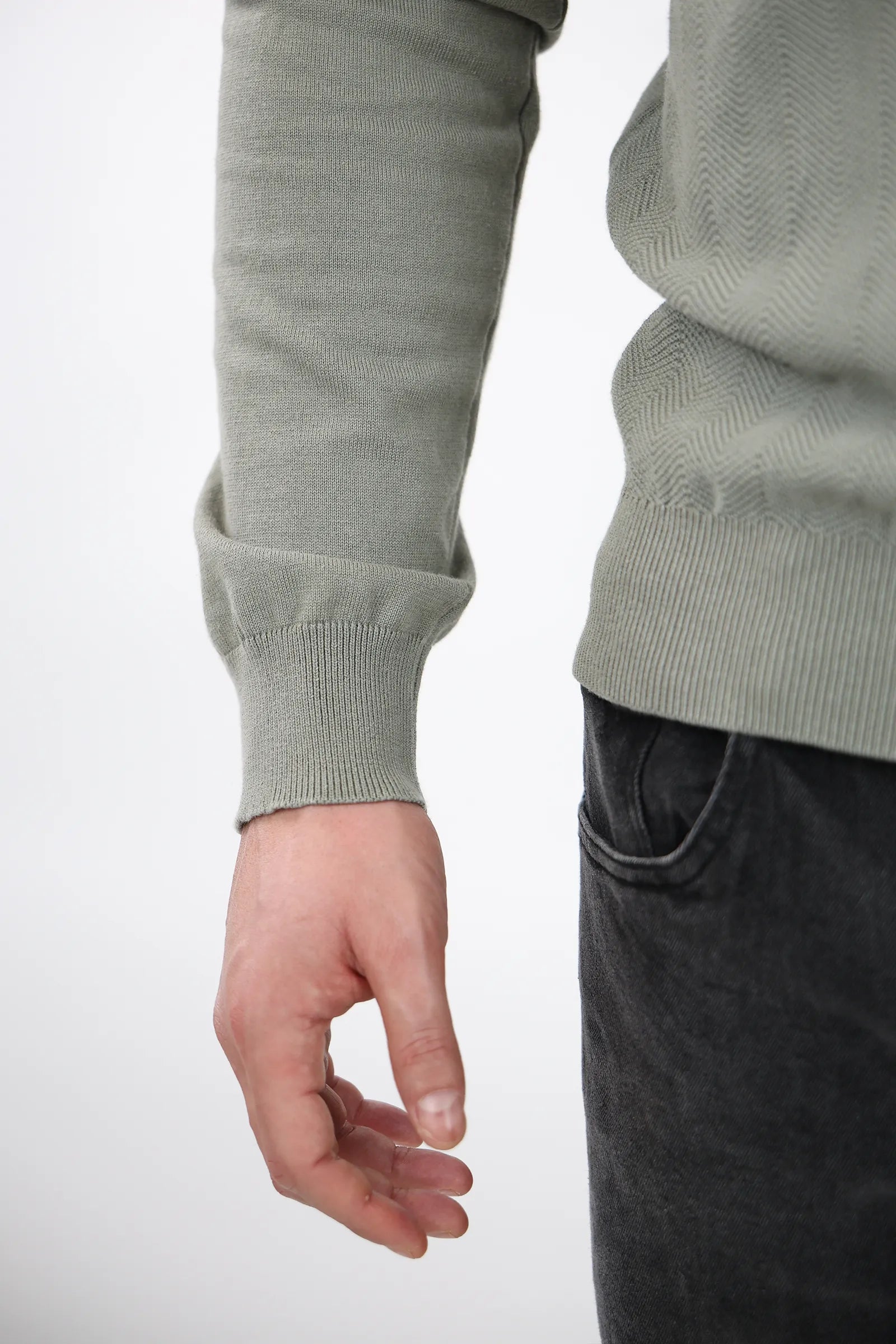 XHEMPER zip top knit