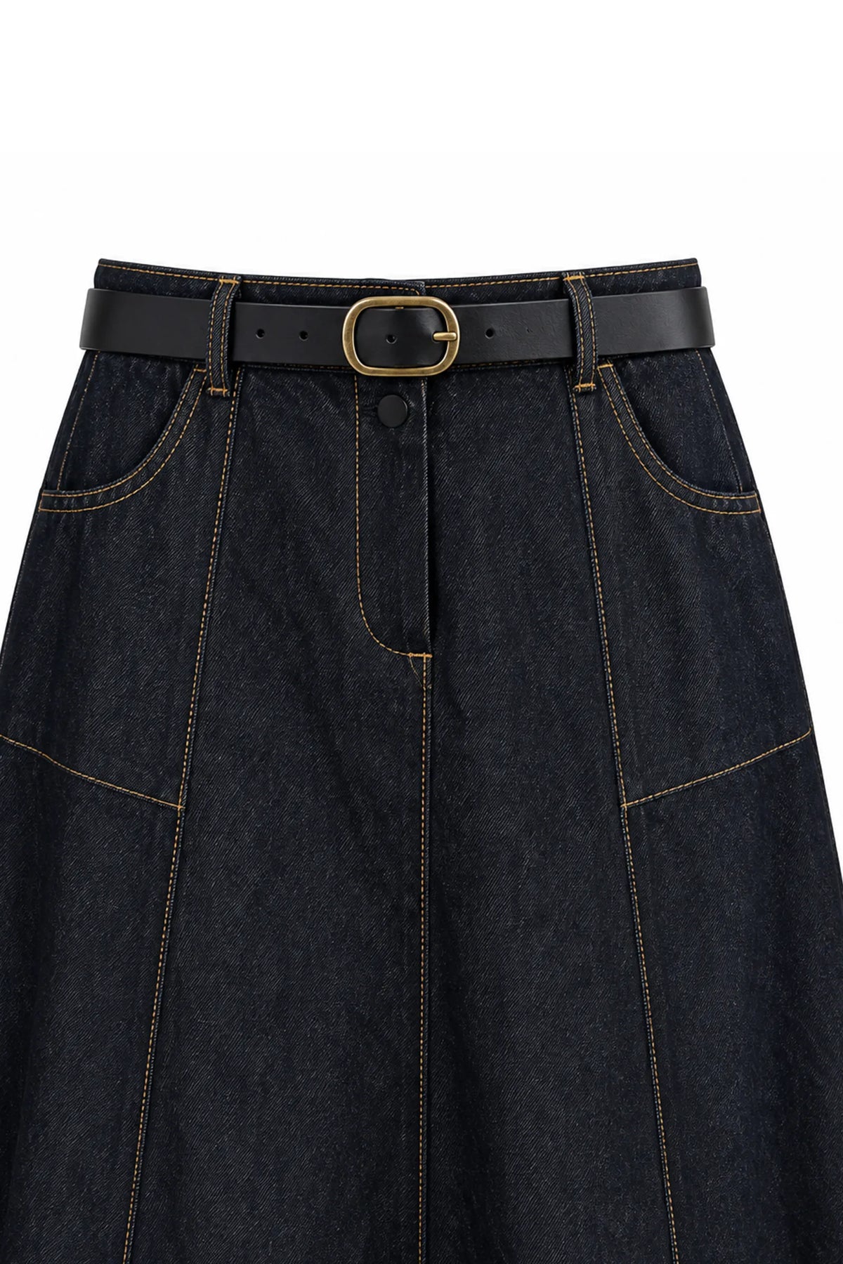 Fund a-line panel denim