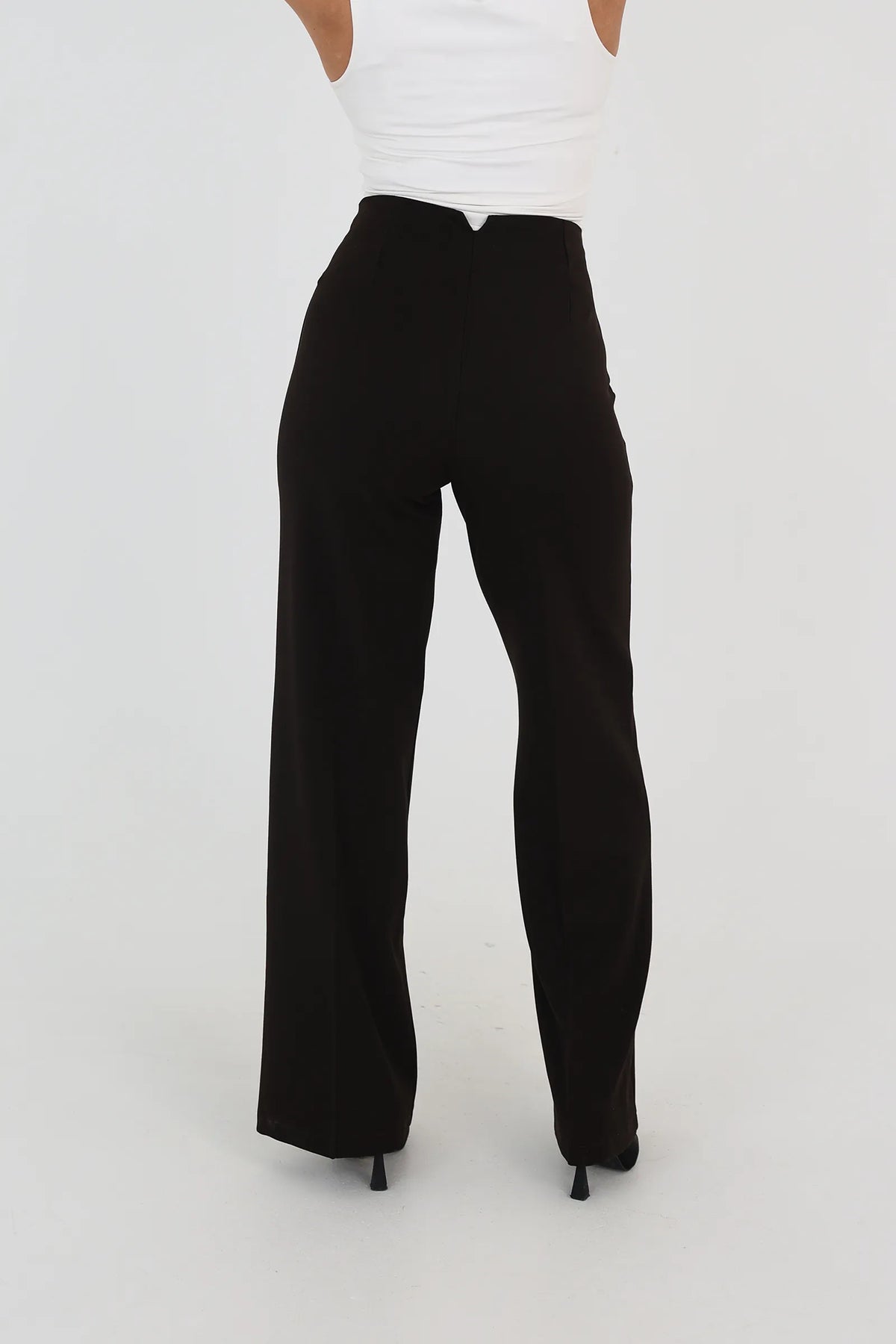 Pantallona wide-leg cropped