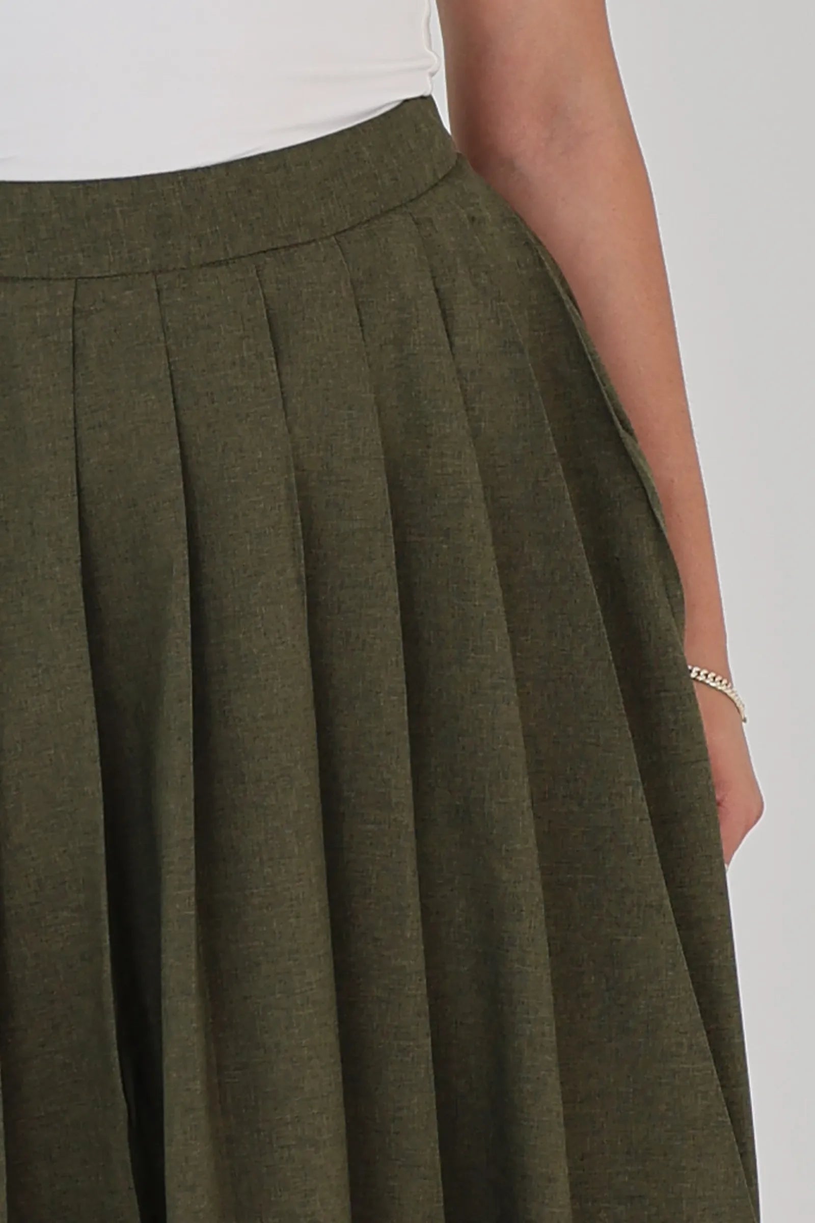 Fund maxi pleated skirt