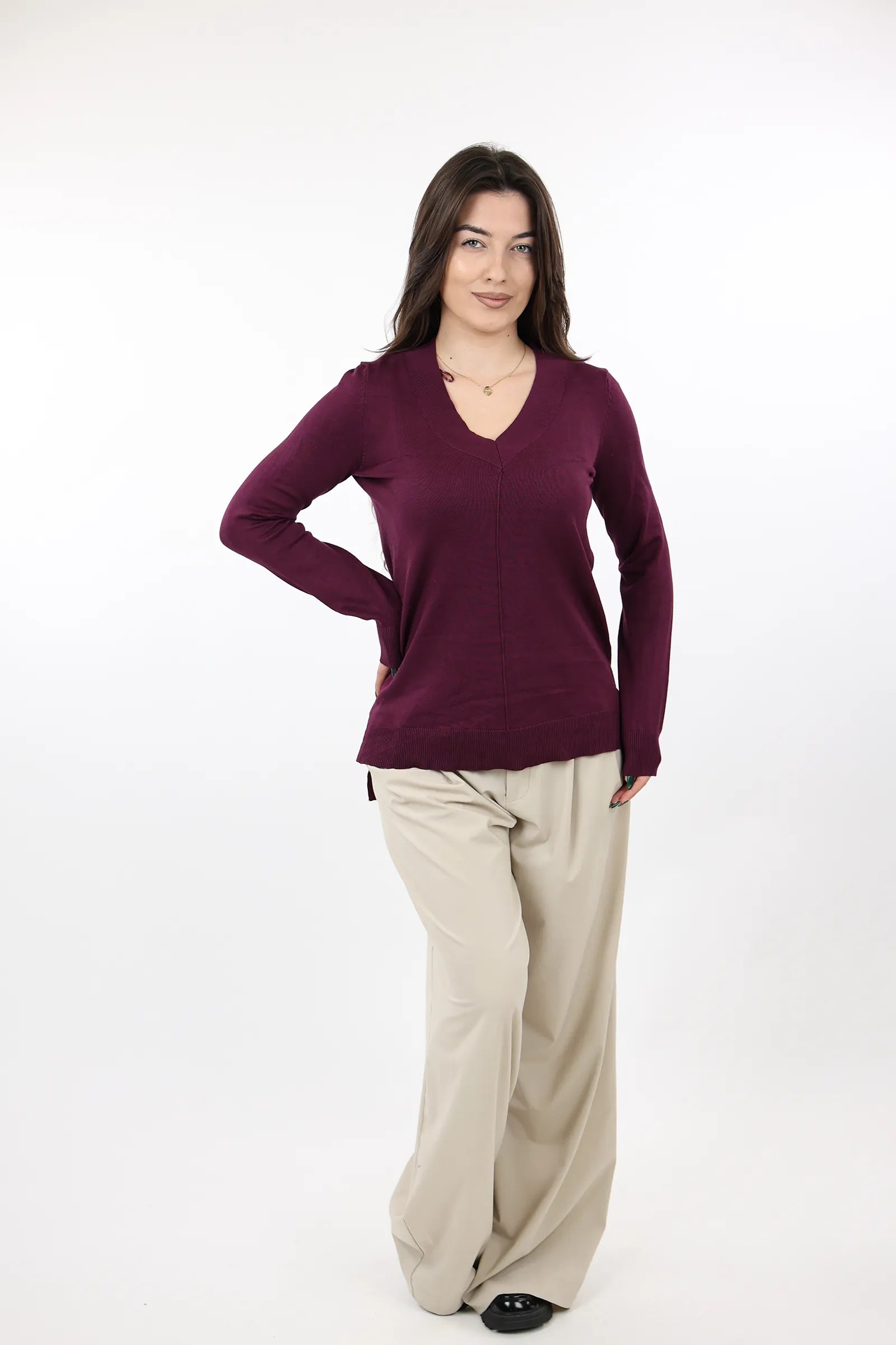 XHEMPER Merino V-Neck