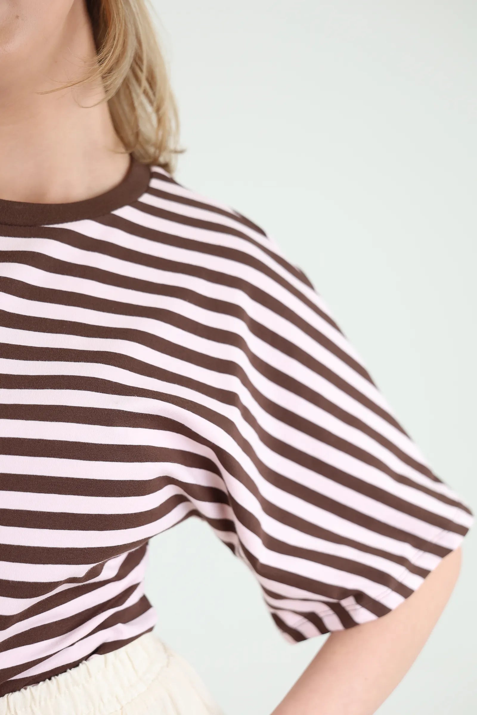 Maice pink brown striped