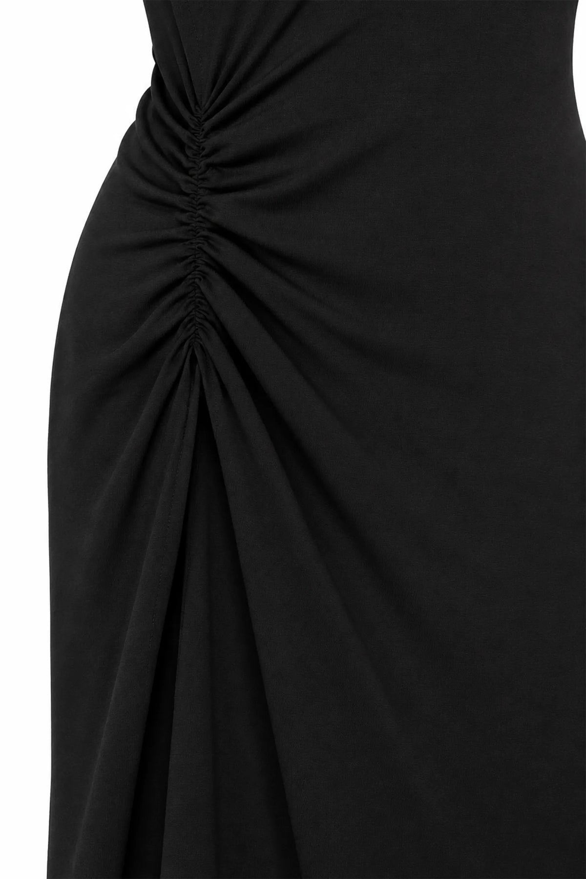 Fustan ruched side slit