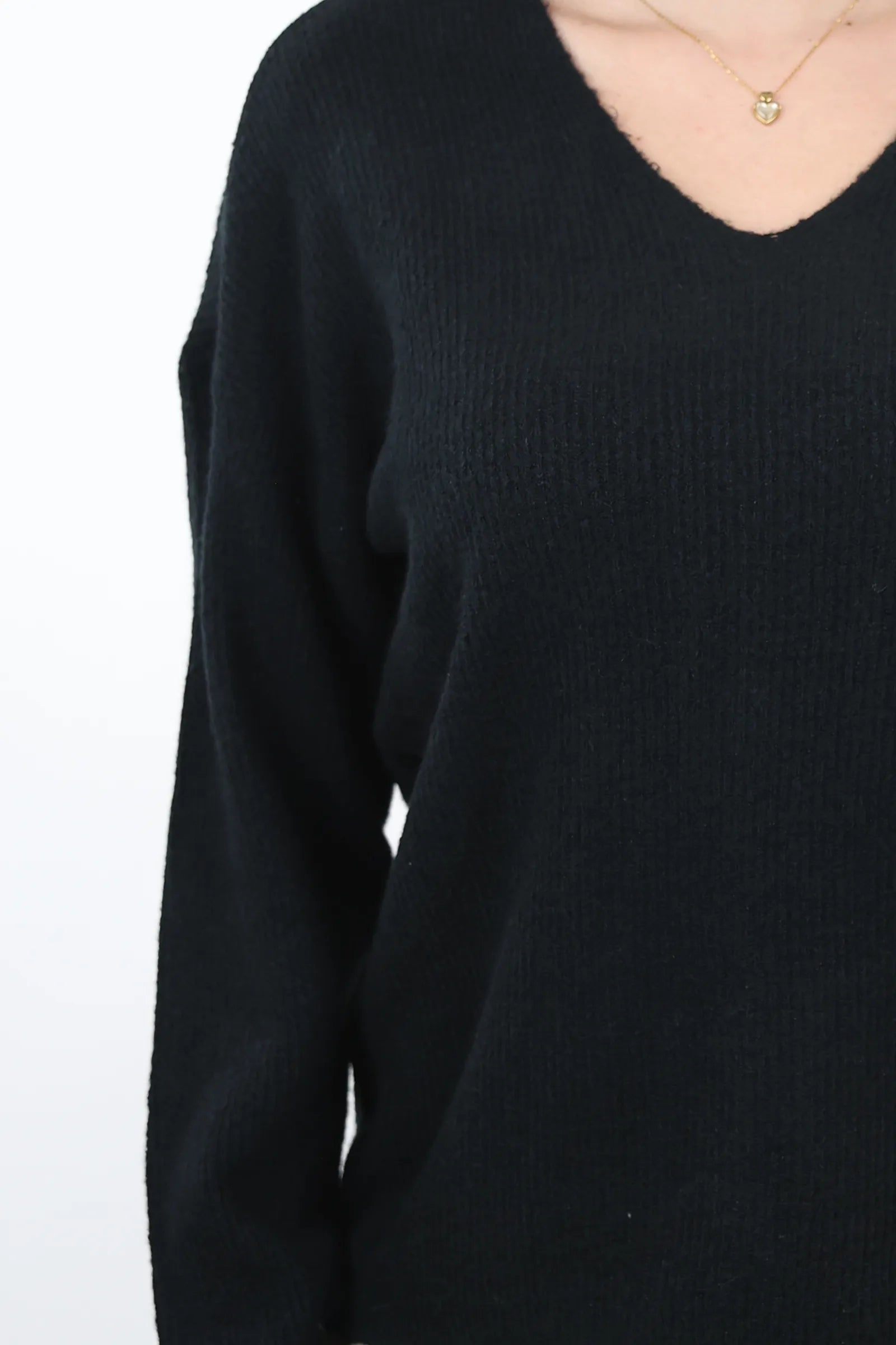XHEMPER Deep V Knit