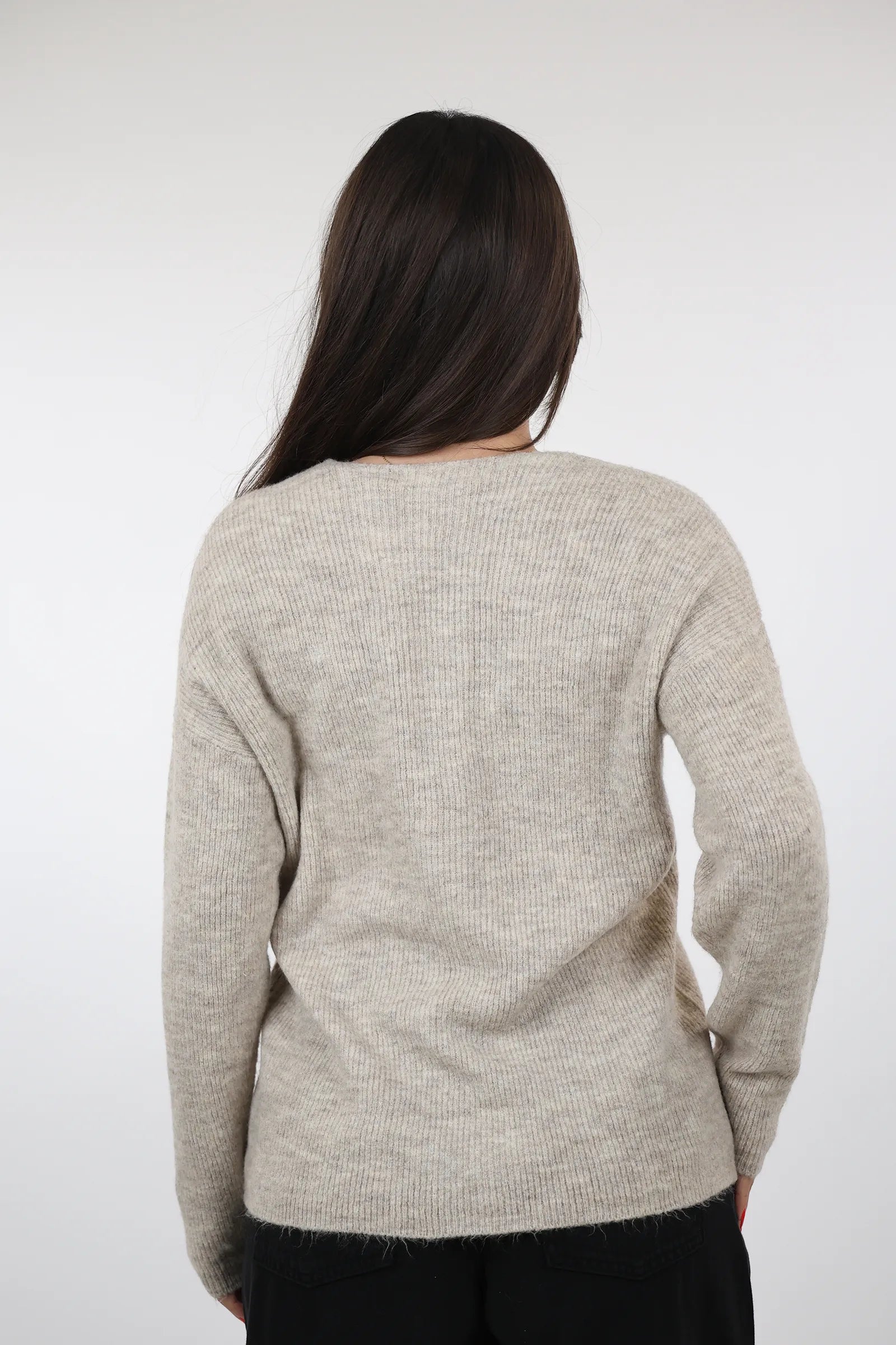 XHEMPER Deep V Knit