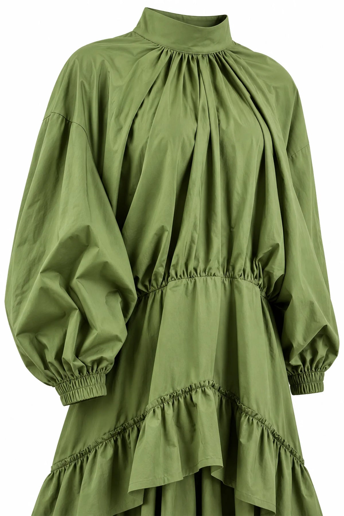 Fustan midi dress olive