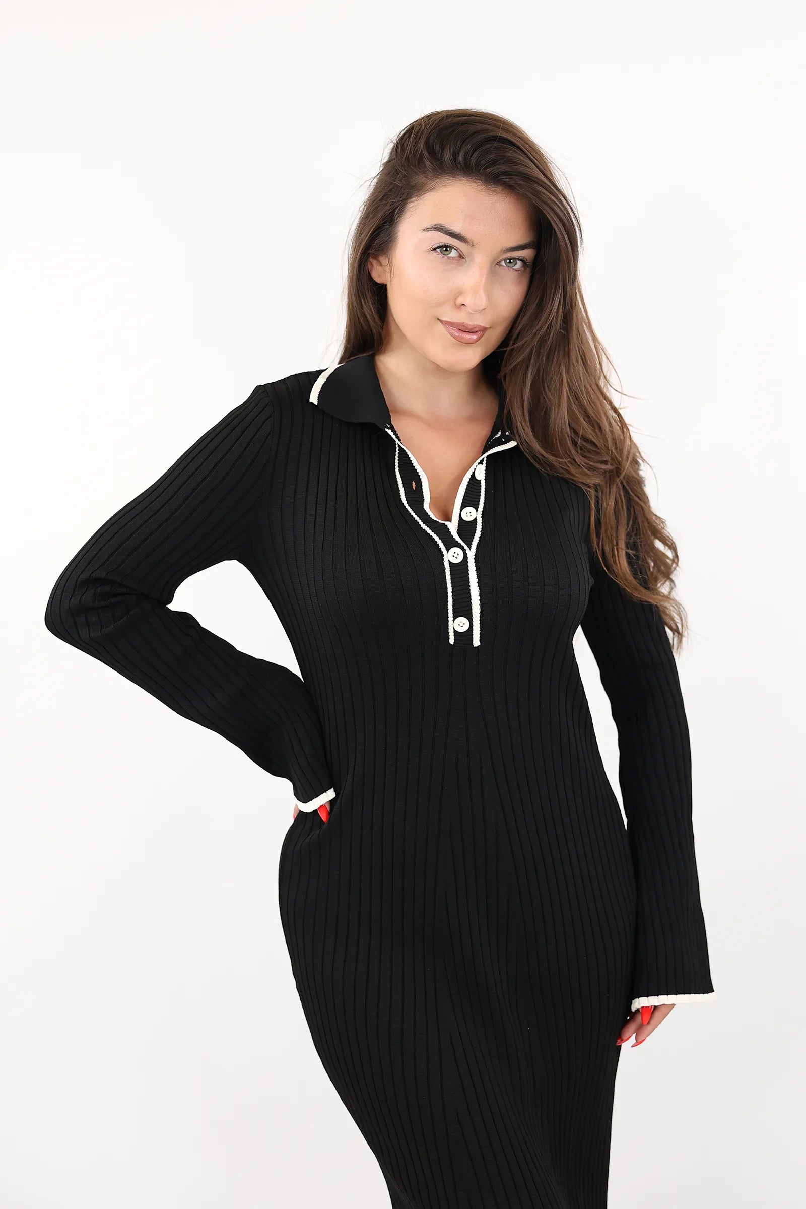 FUSTAN COLLARED KNIT