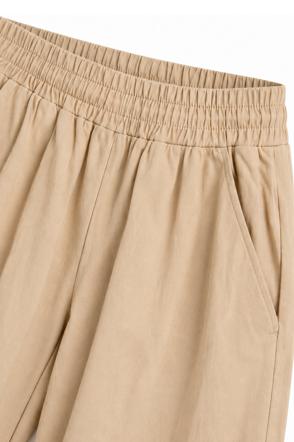 Pantallona beige wide-leg