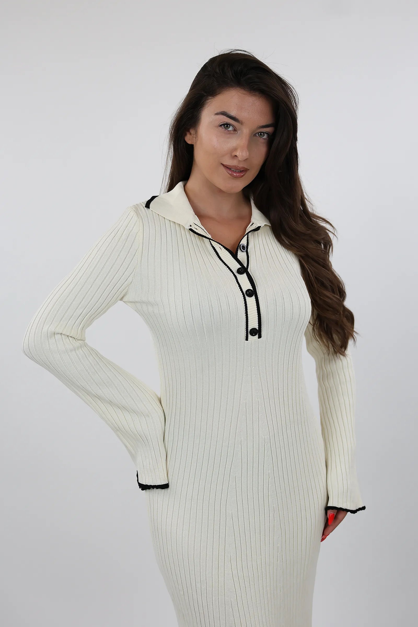 FUSTAN COLLARED KNIT