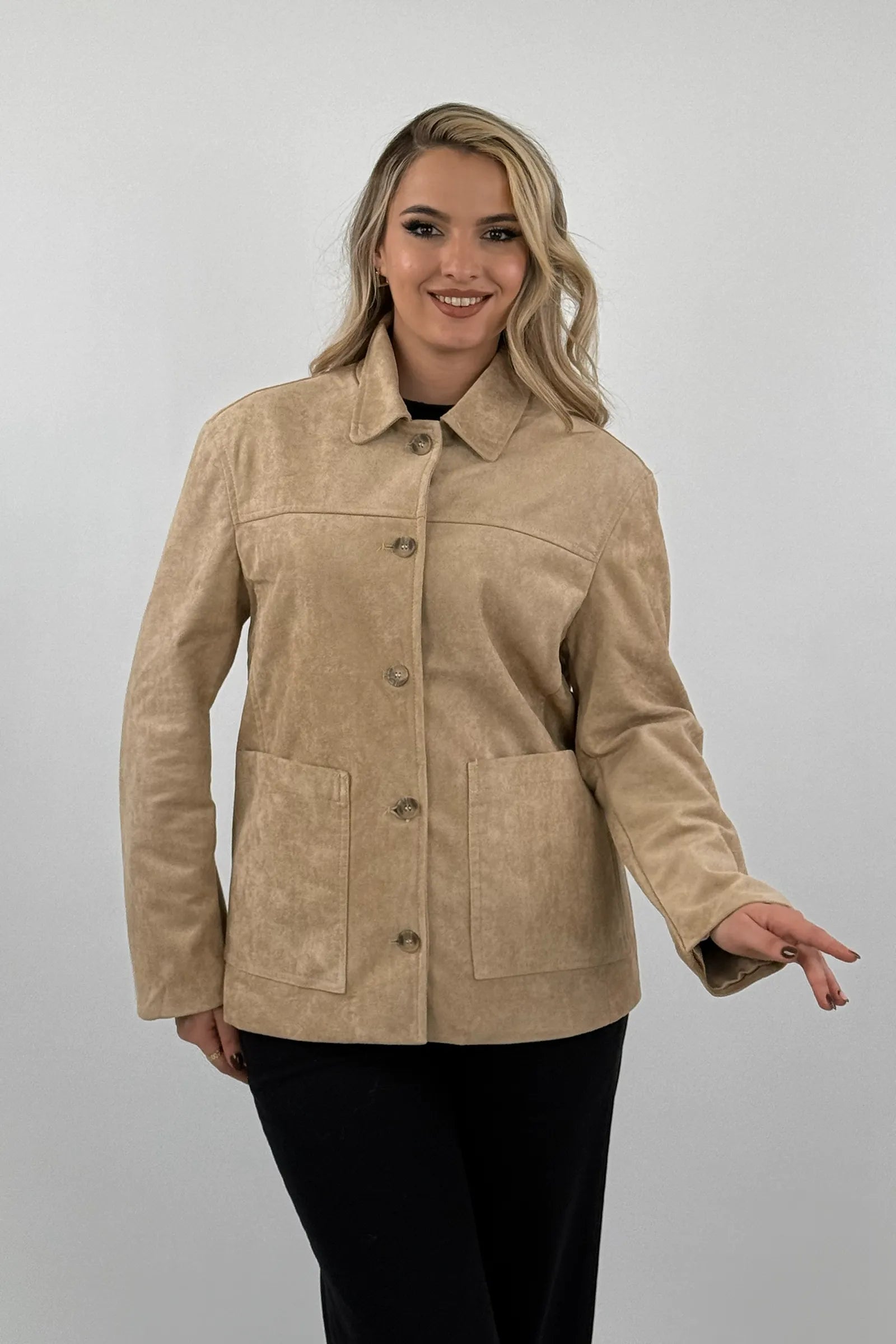 Jakne Boxy Fit Suede