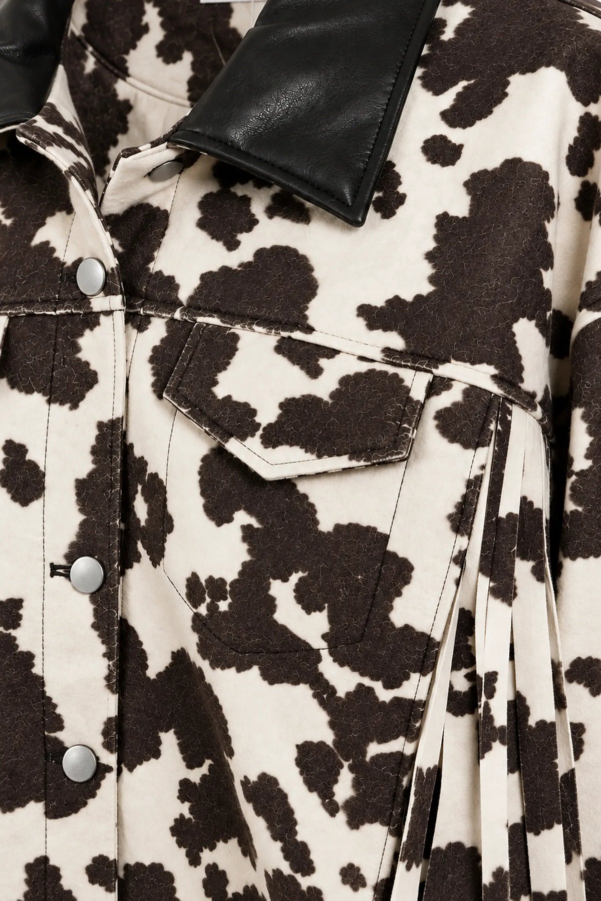 Jakne cow print fringe