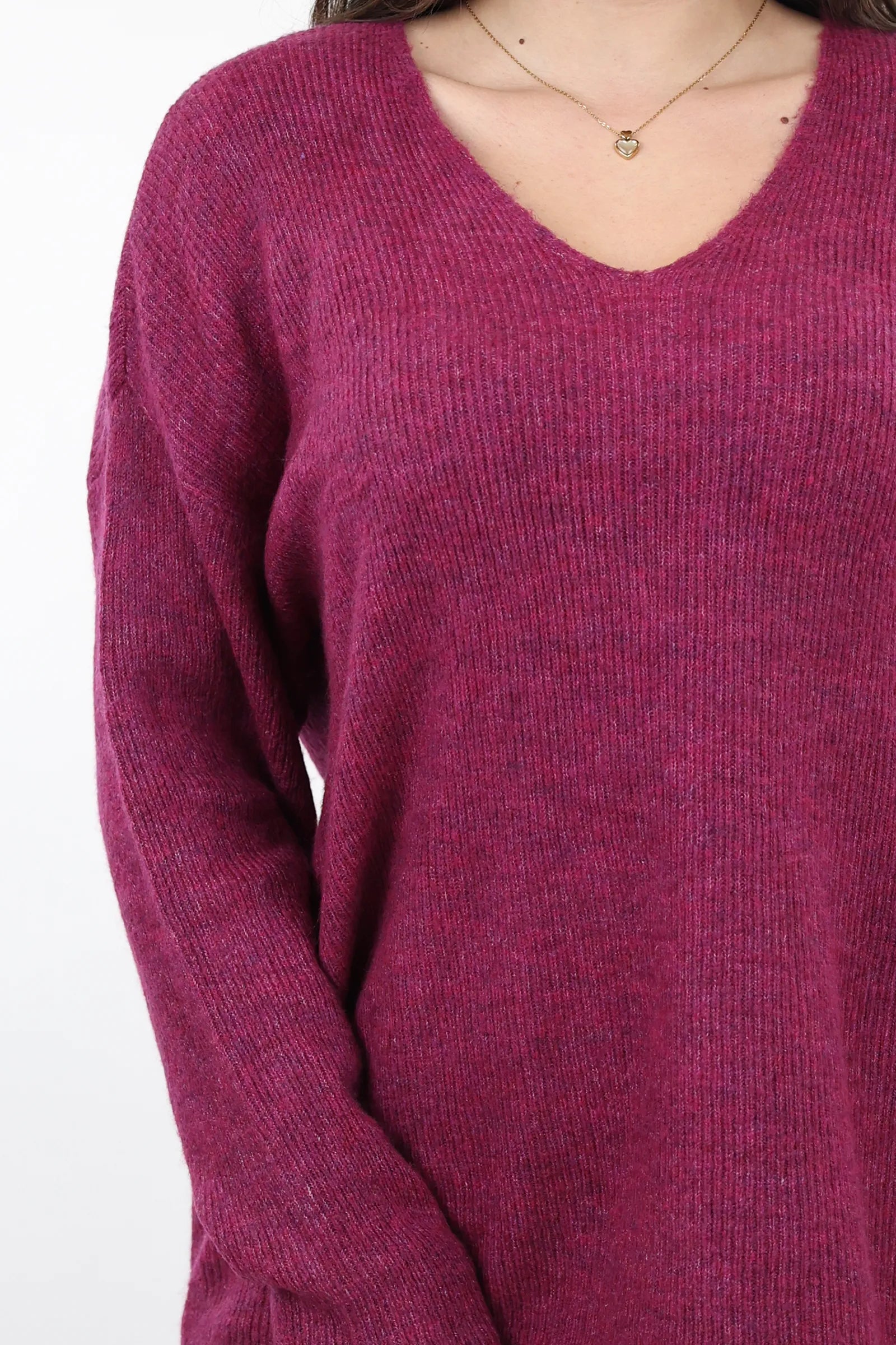 XHEMPER Deep V Knit